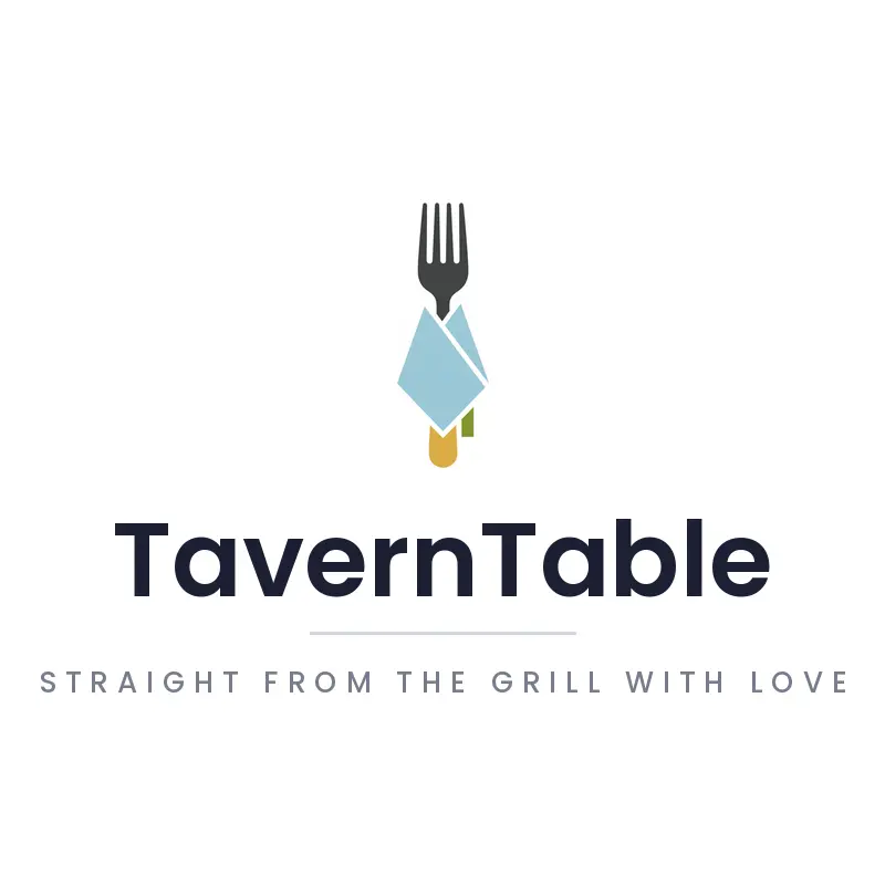 A minimal fork and napkin restaurant logo on a white background.