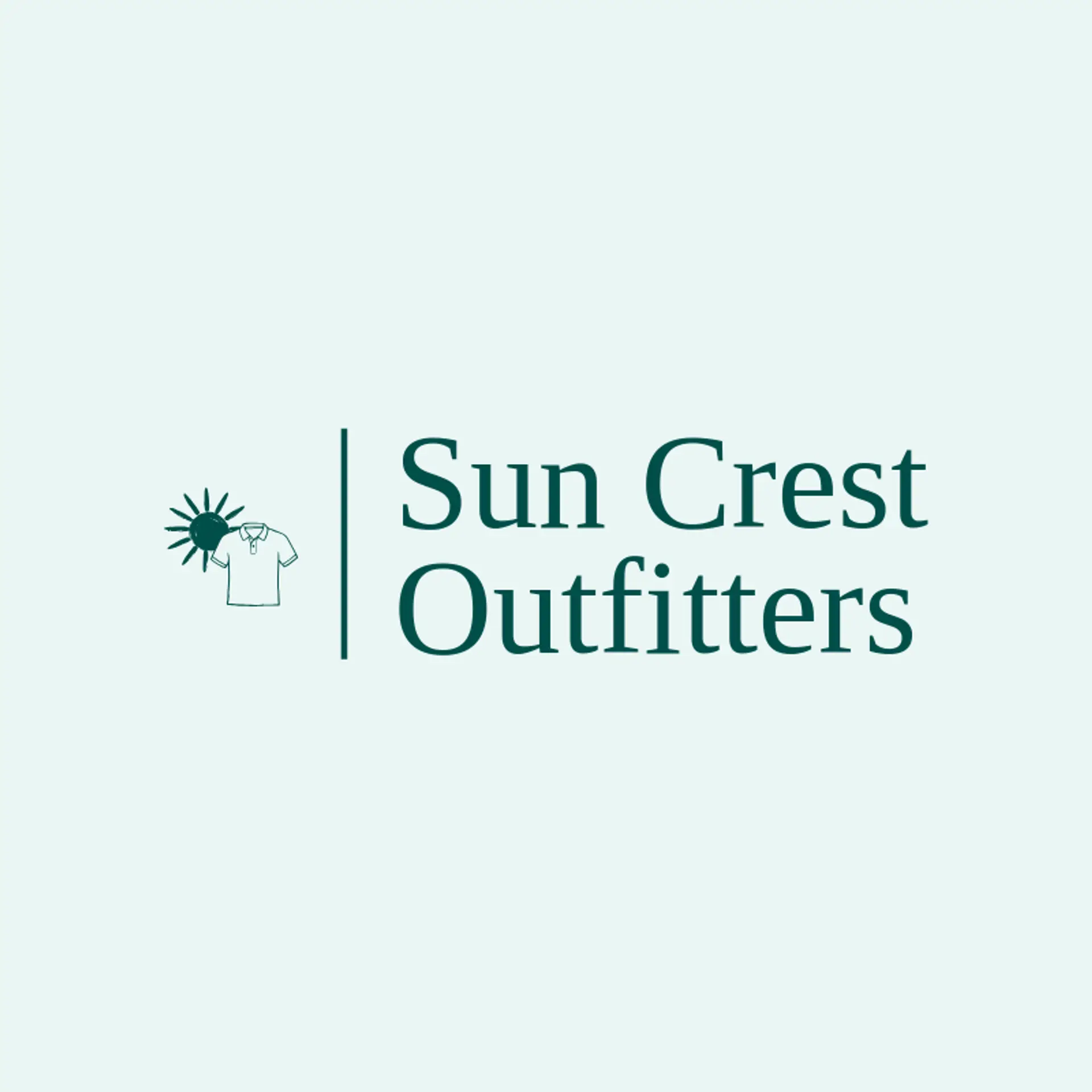 Sun Crest Outfitters logo for polo shirt