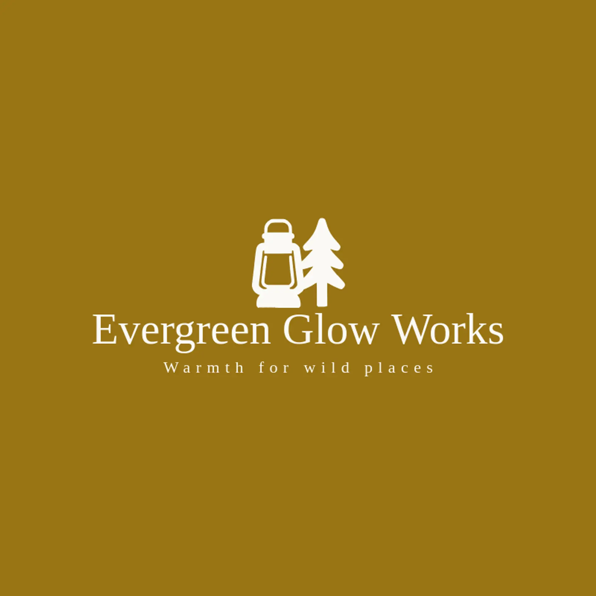 Evergreen Glow Works logo for lantern