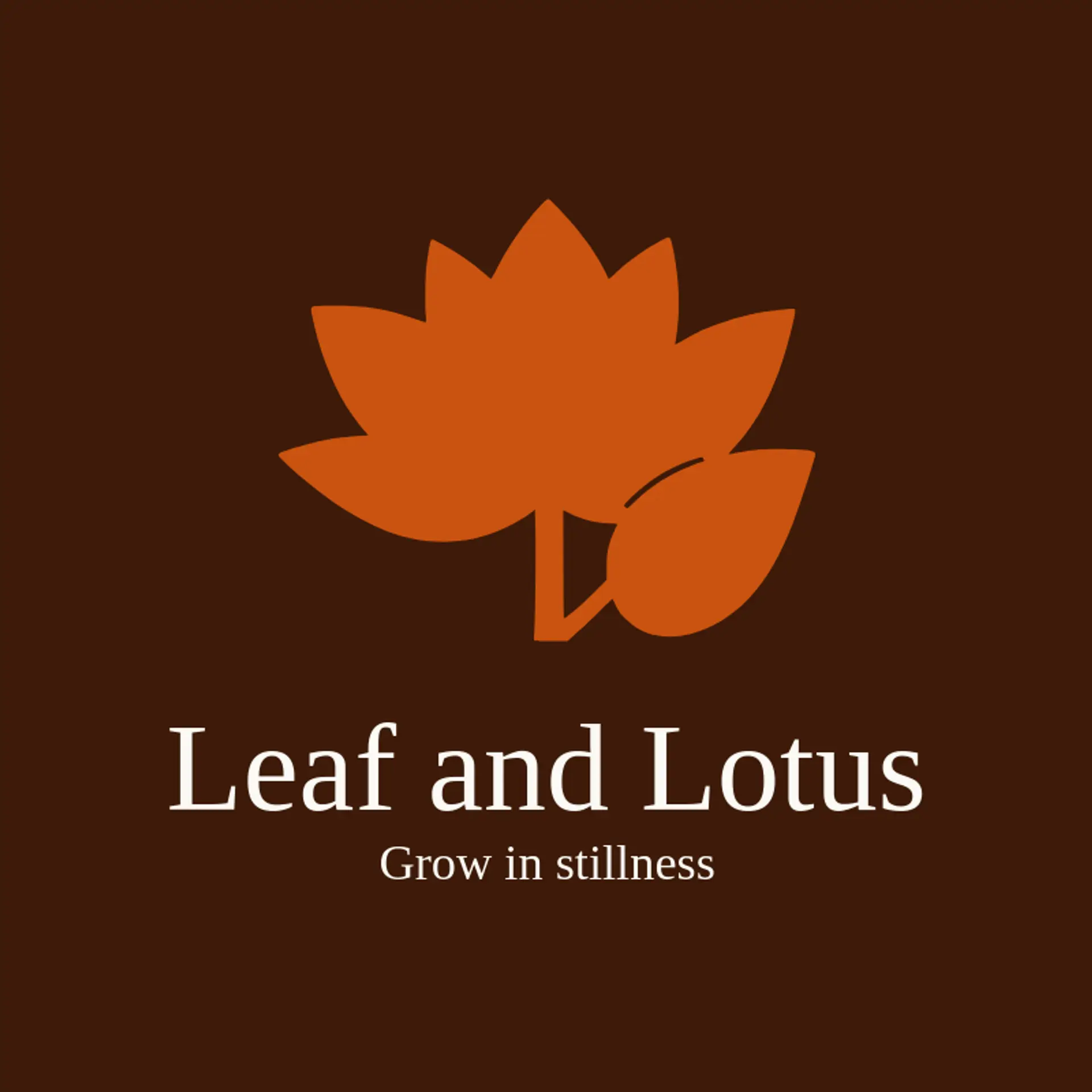Leaf and Lotus logo for buddhism