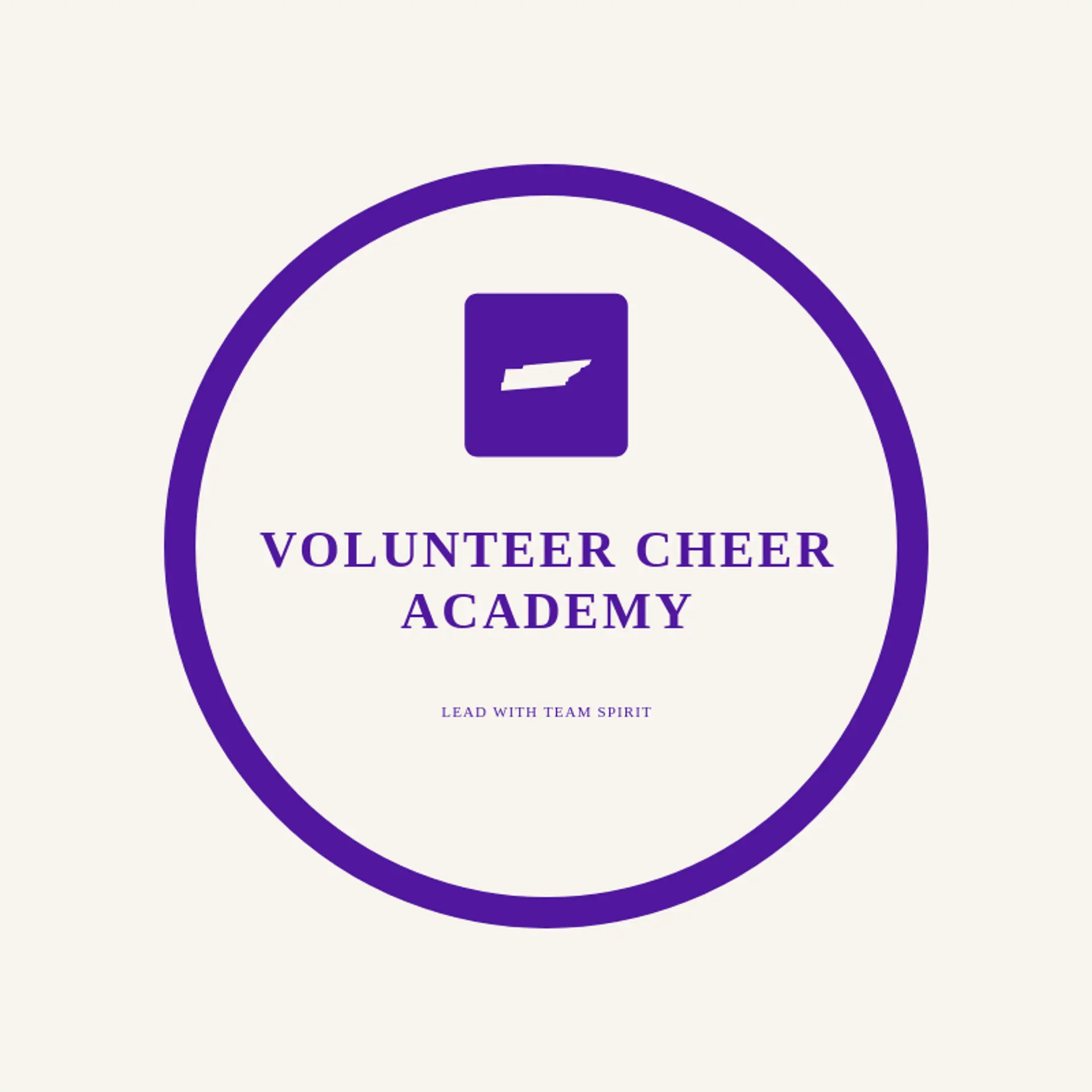 Volunteer Cheer Academy logo for tennessee