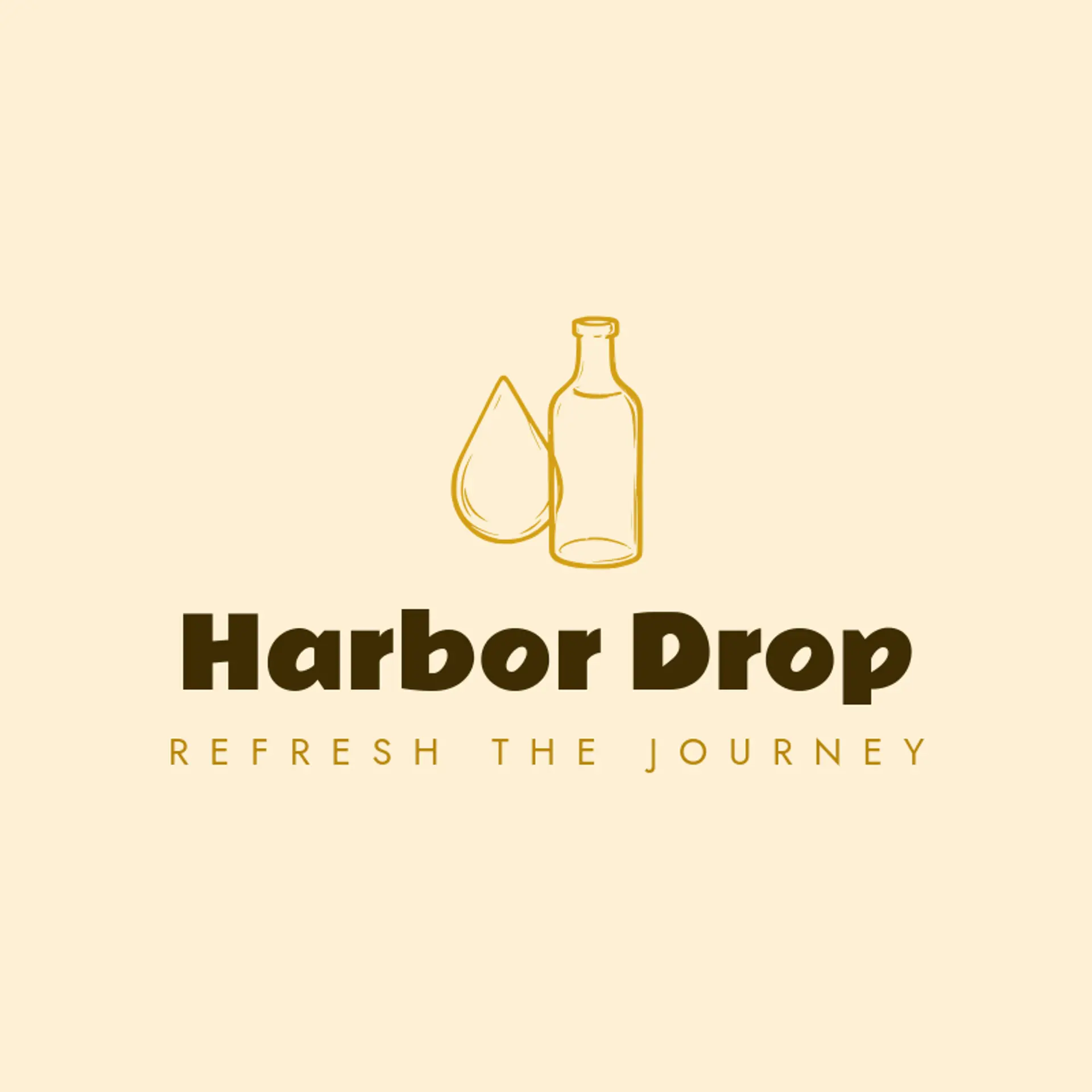 Harbor Drop logo for water bottle