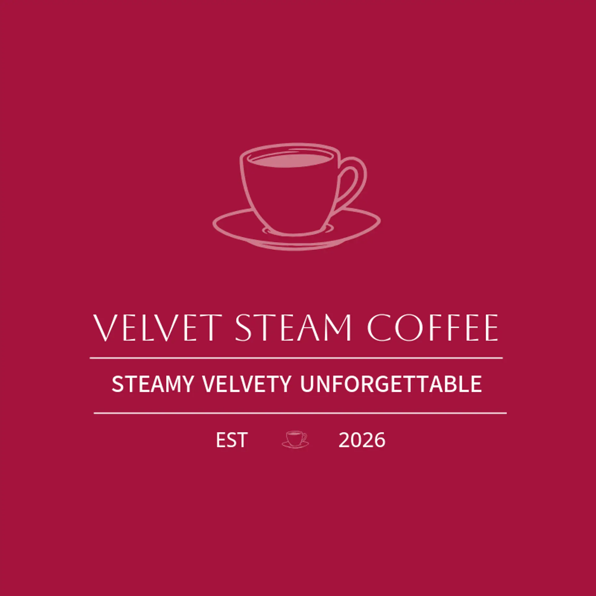 Velvet Steam Coffee logo for coffee