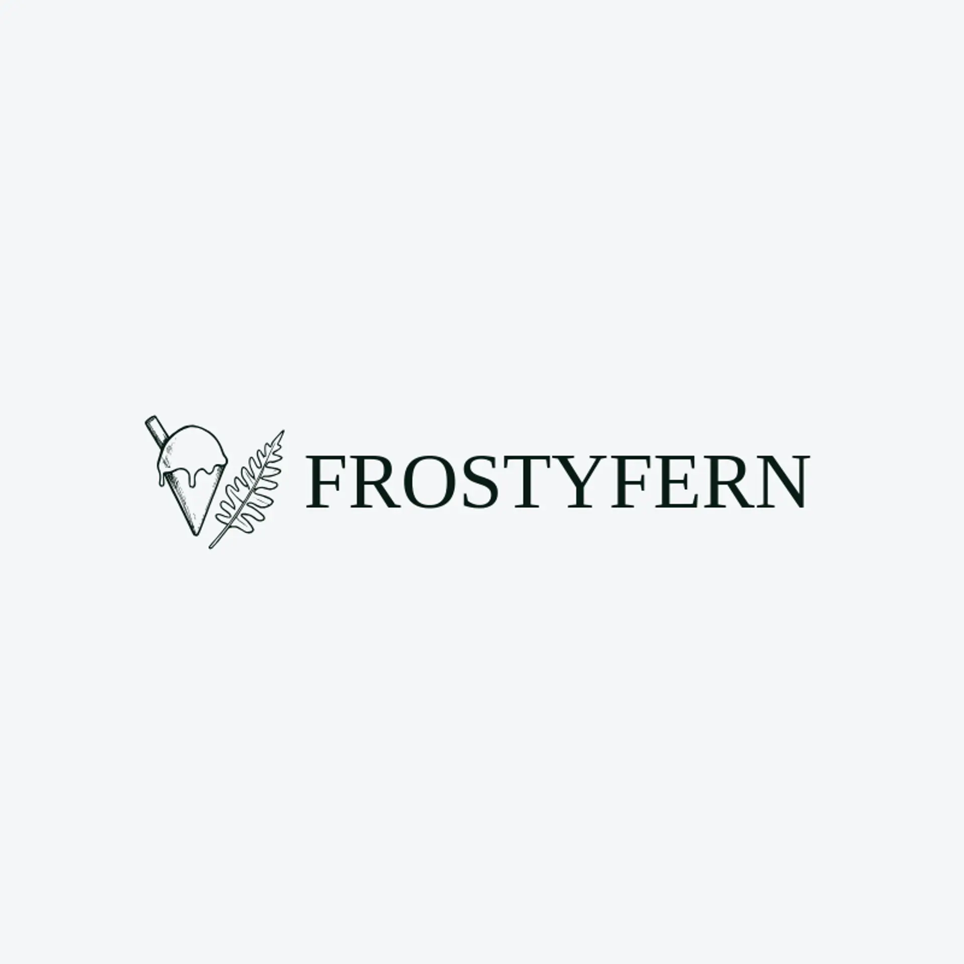 Frosty Fern logo for snow cone