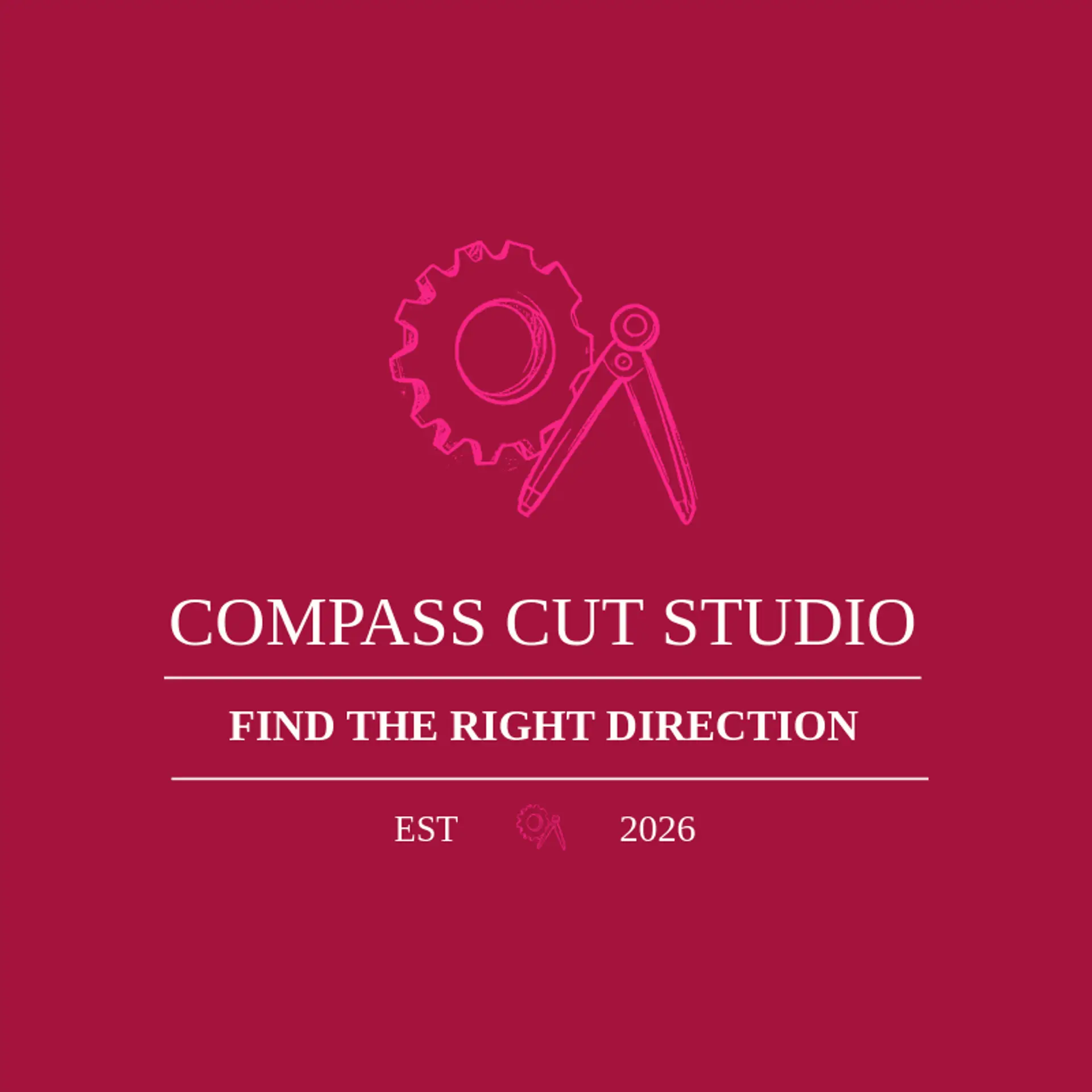 Compass Cut Studio logo for production