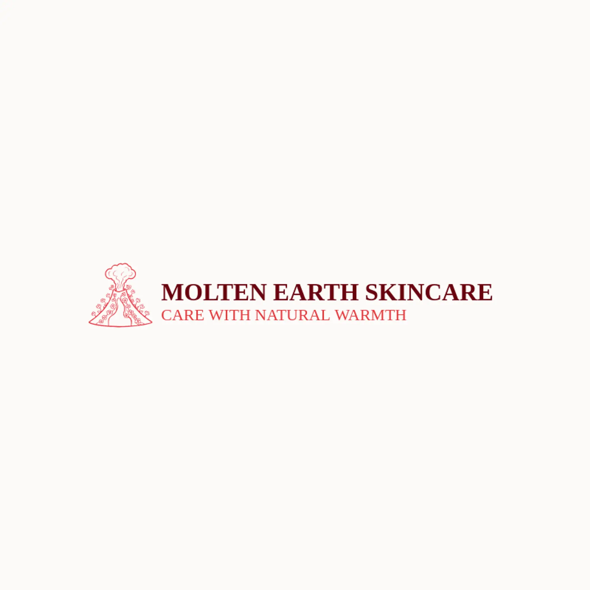 Molten Earth Skincare logo for volcano