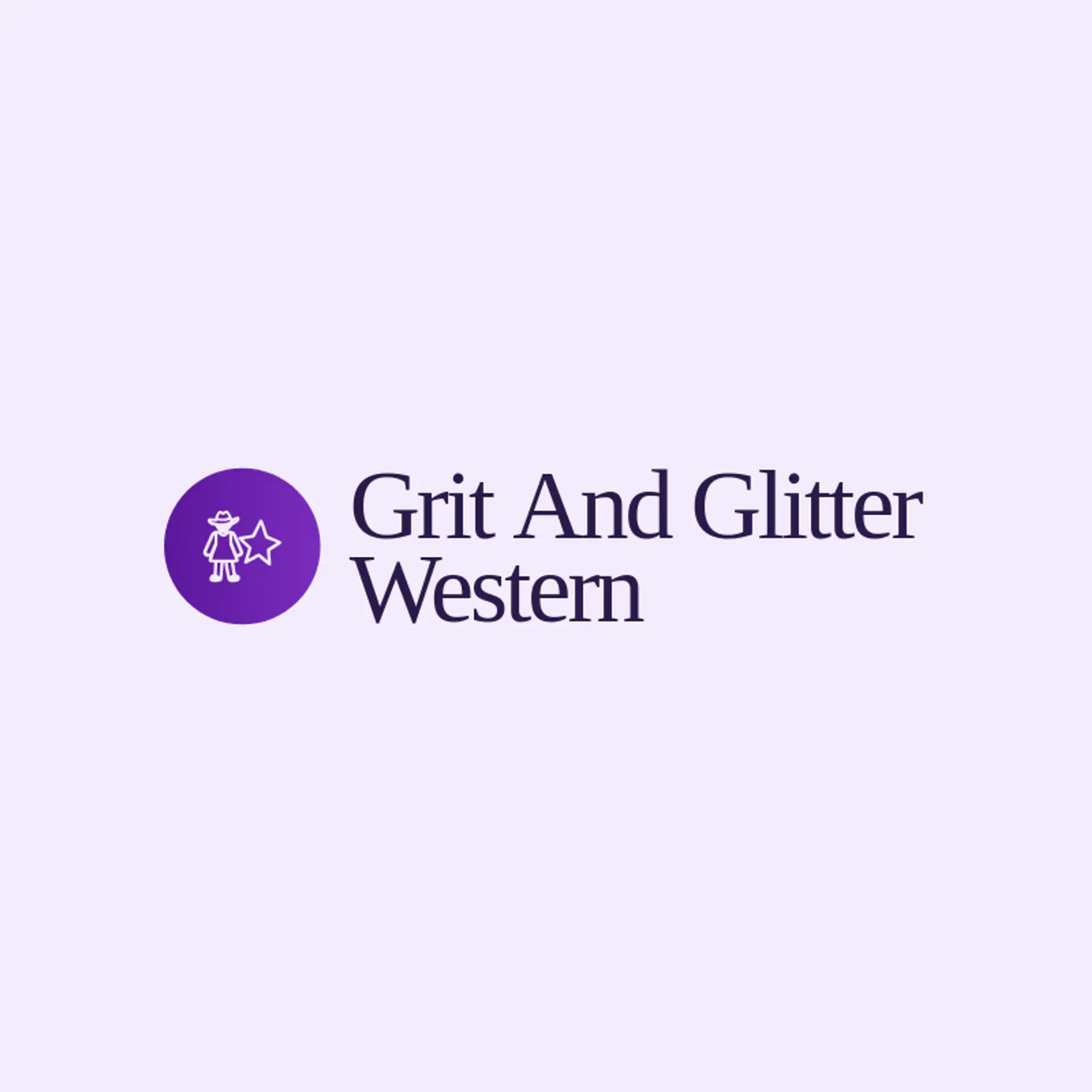 Grit and Glitter Western logo for cowgirl