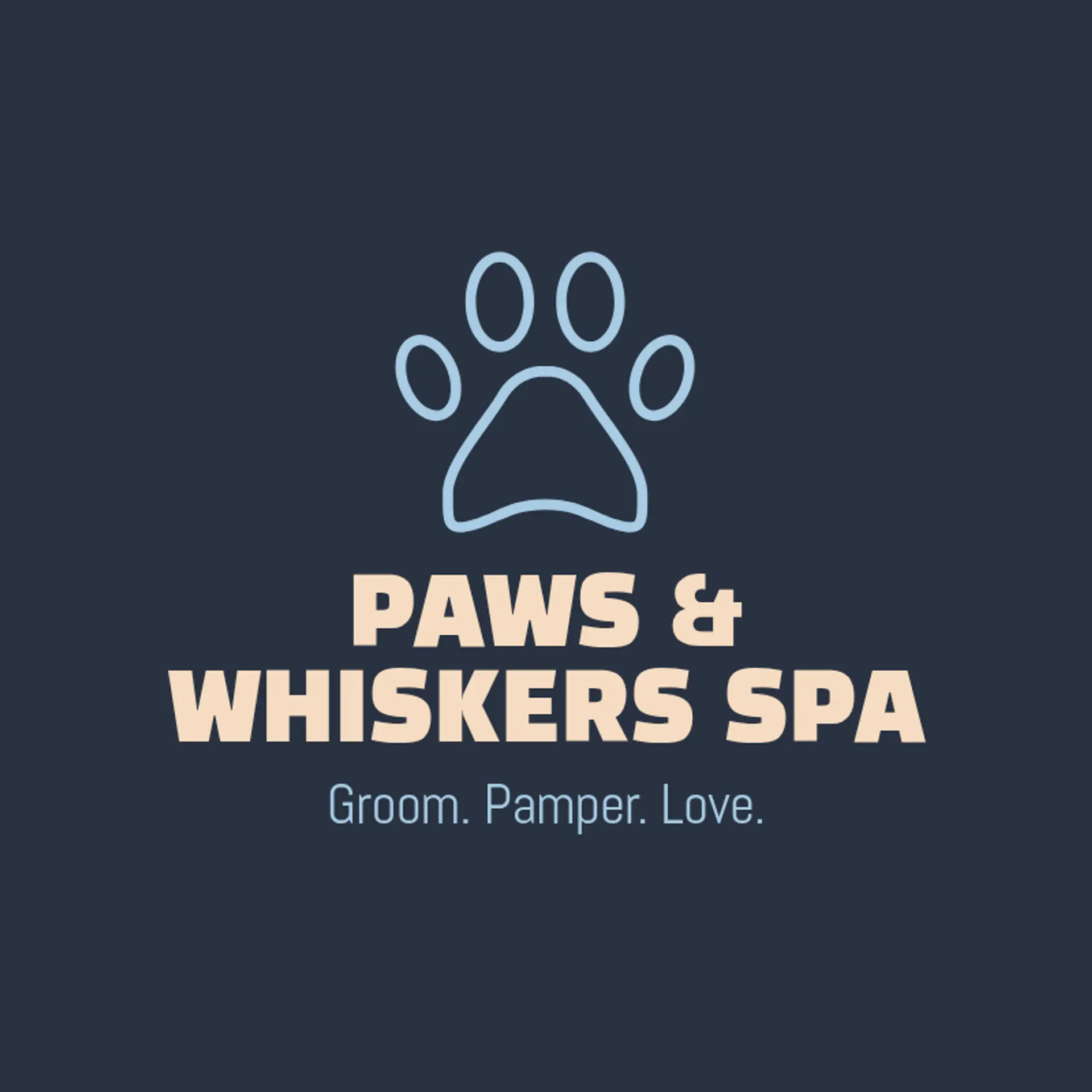 Pristine Paws Spa logo for pet grooming