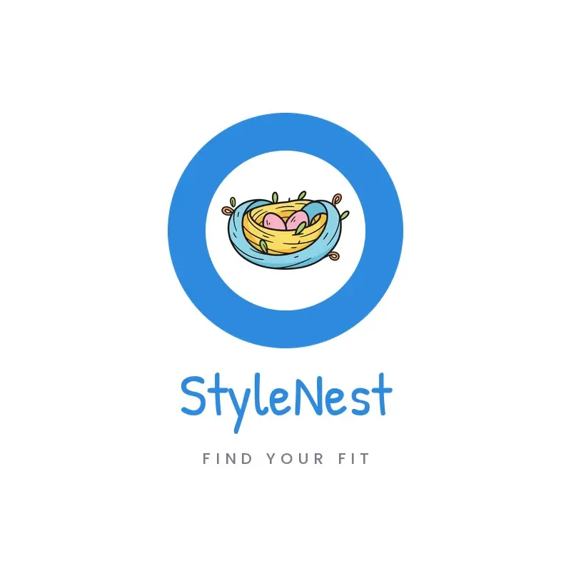 The clothing brand name StyleNest as a branded logo in a playful style