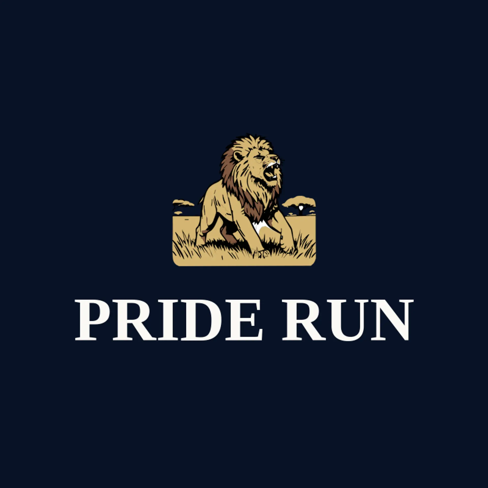 Pride Run logo for lion king