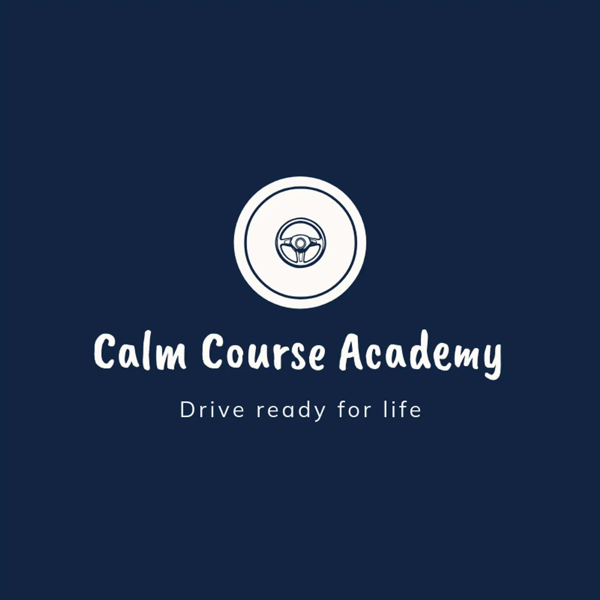 Calm Course Academy logo for driving school