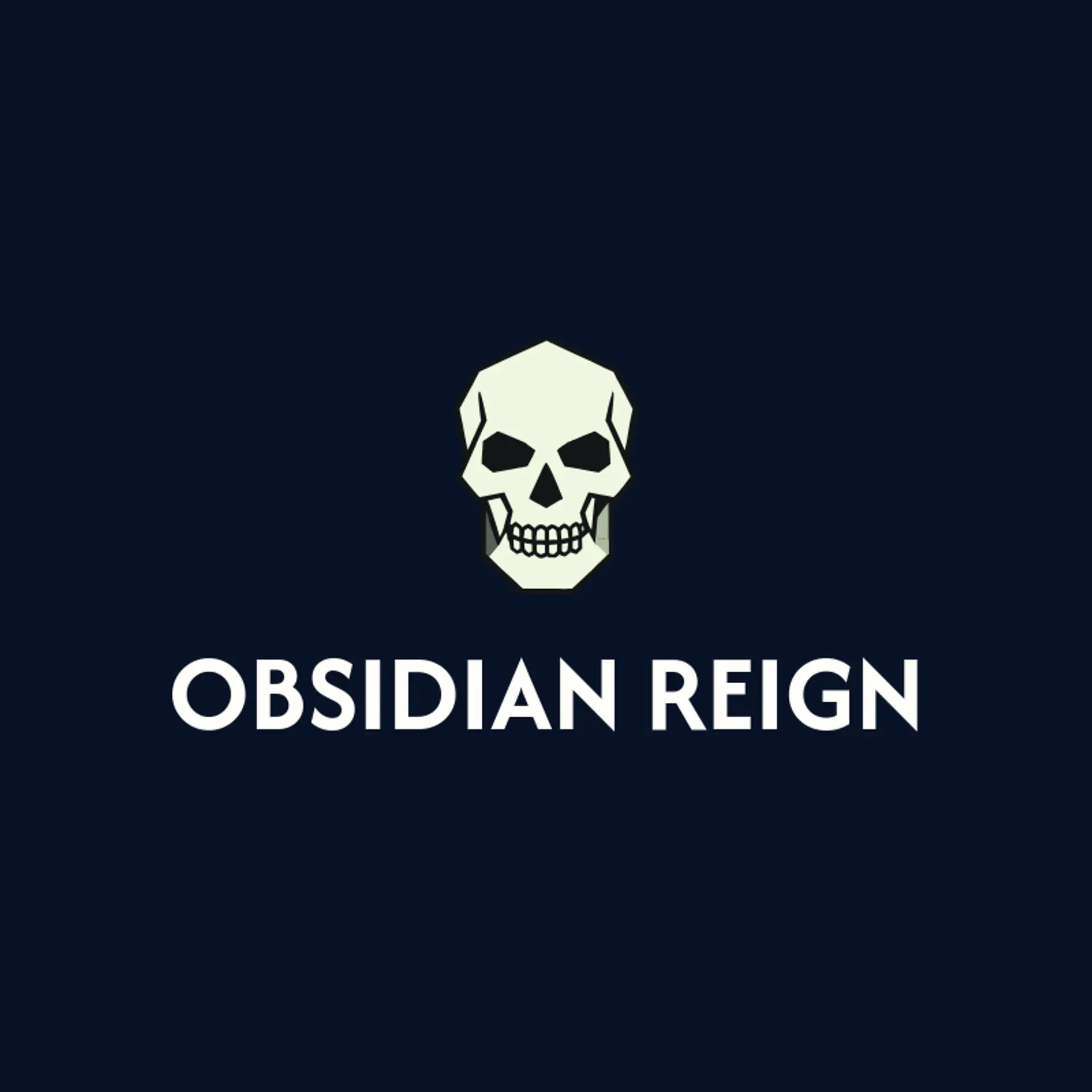 Obsidian Reign logo for death metal