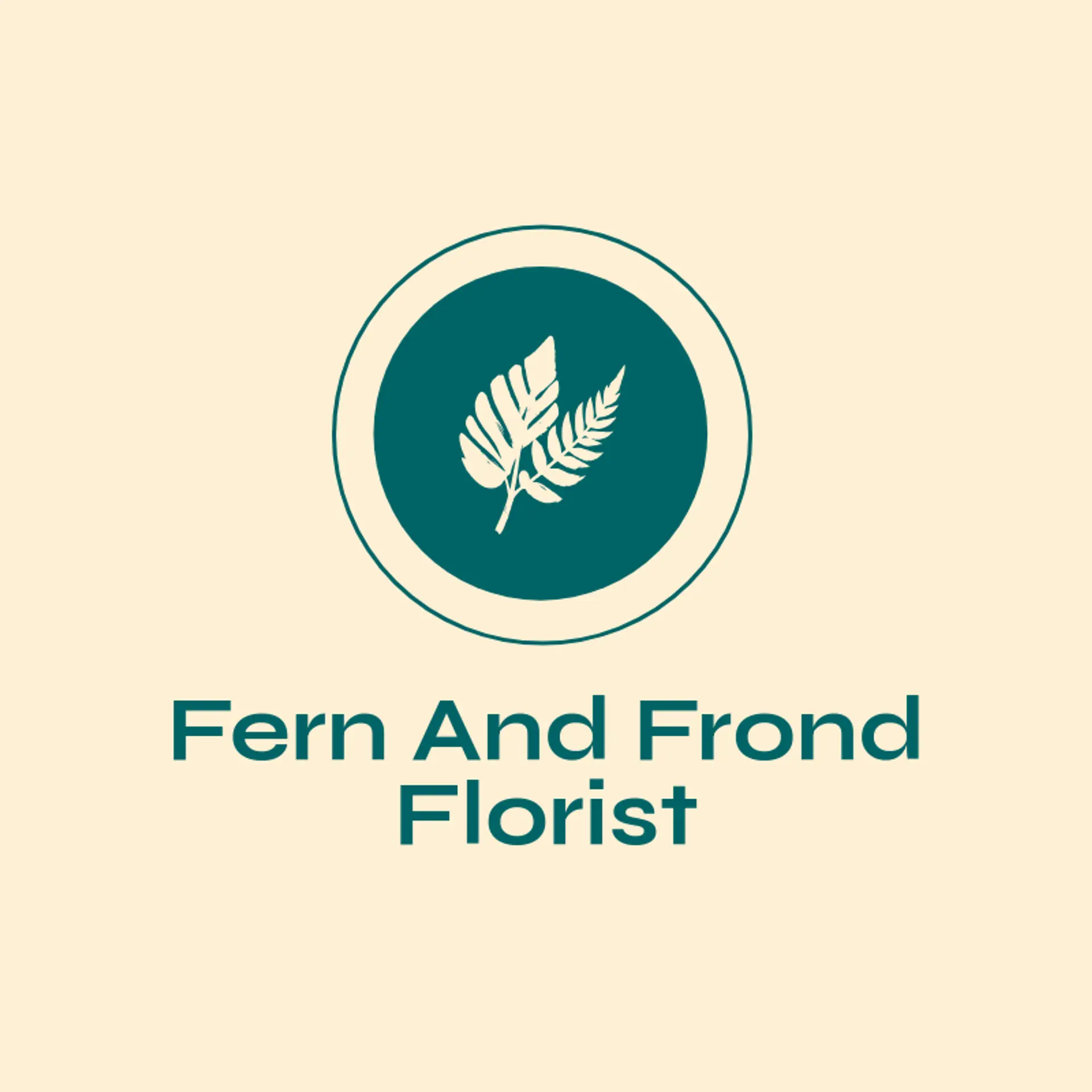 Fern and Frond Florist logo for garden