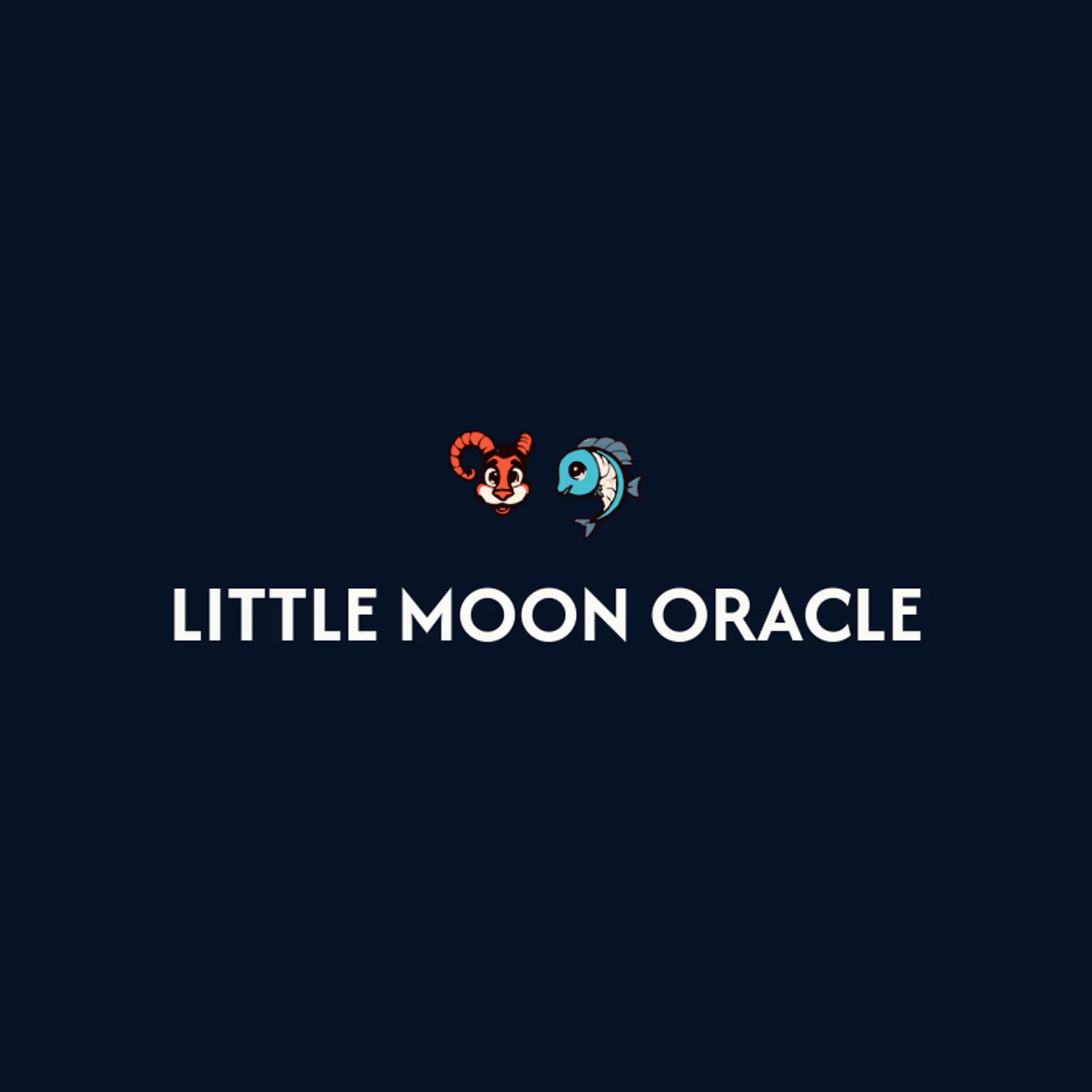 Little Moon Oracle logo for pisces