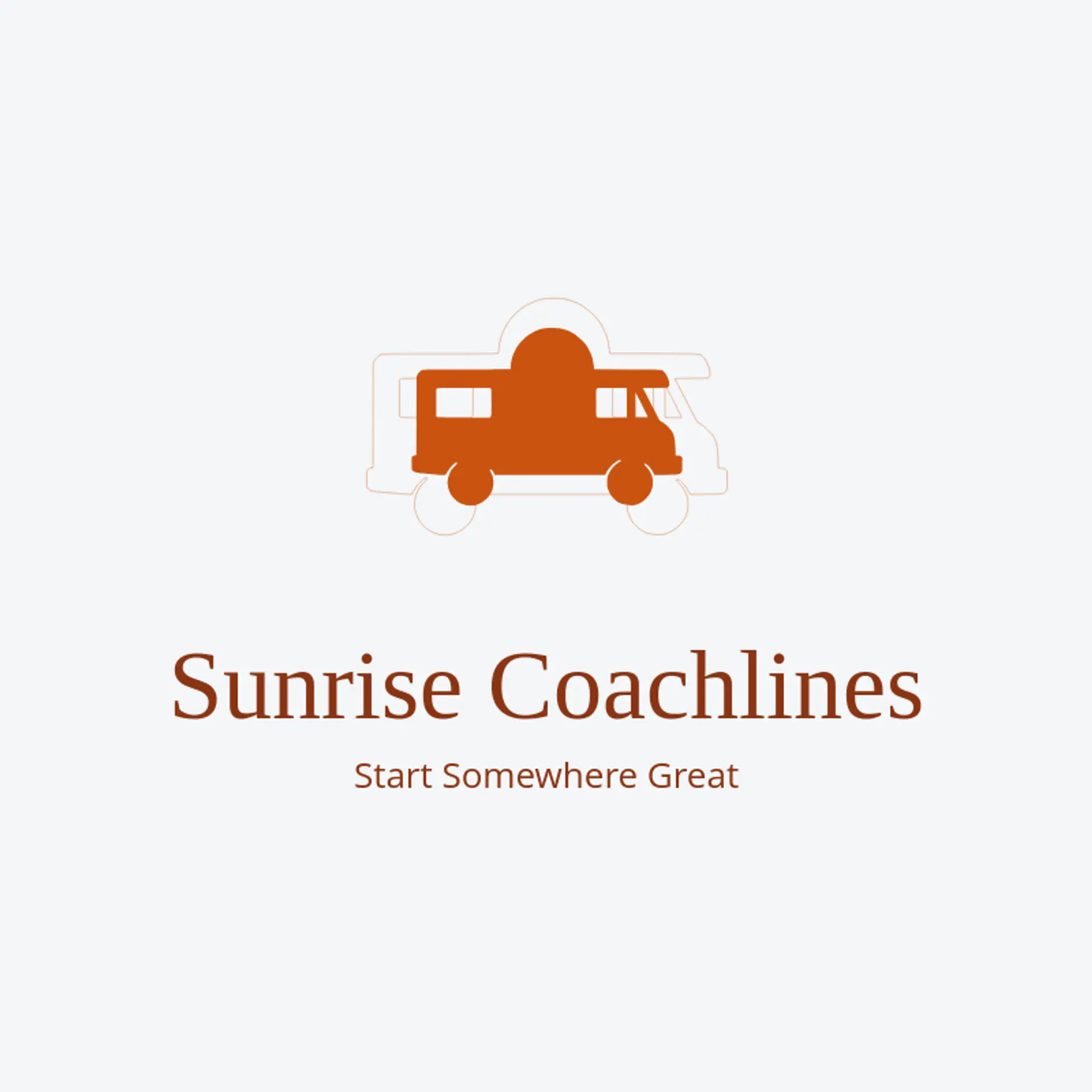 Sunrise Coachlines logo for transportation