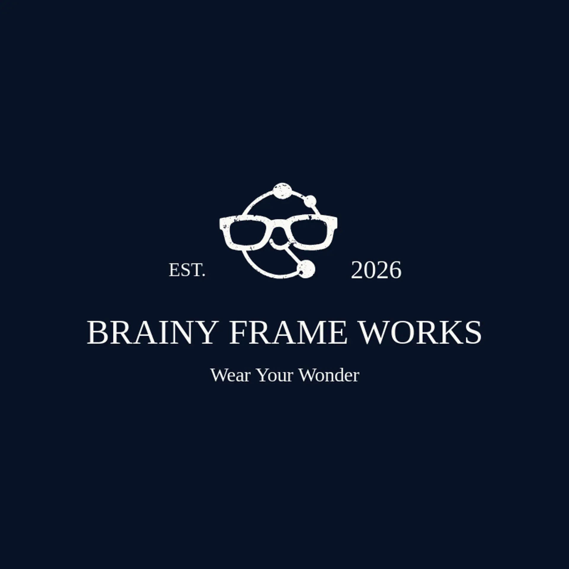 Brainy Frame Works logo for nerd