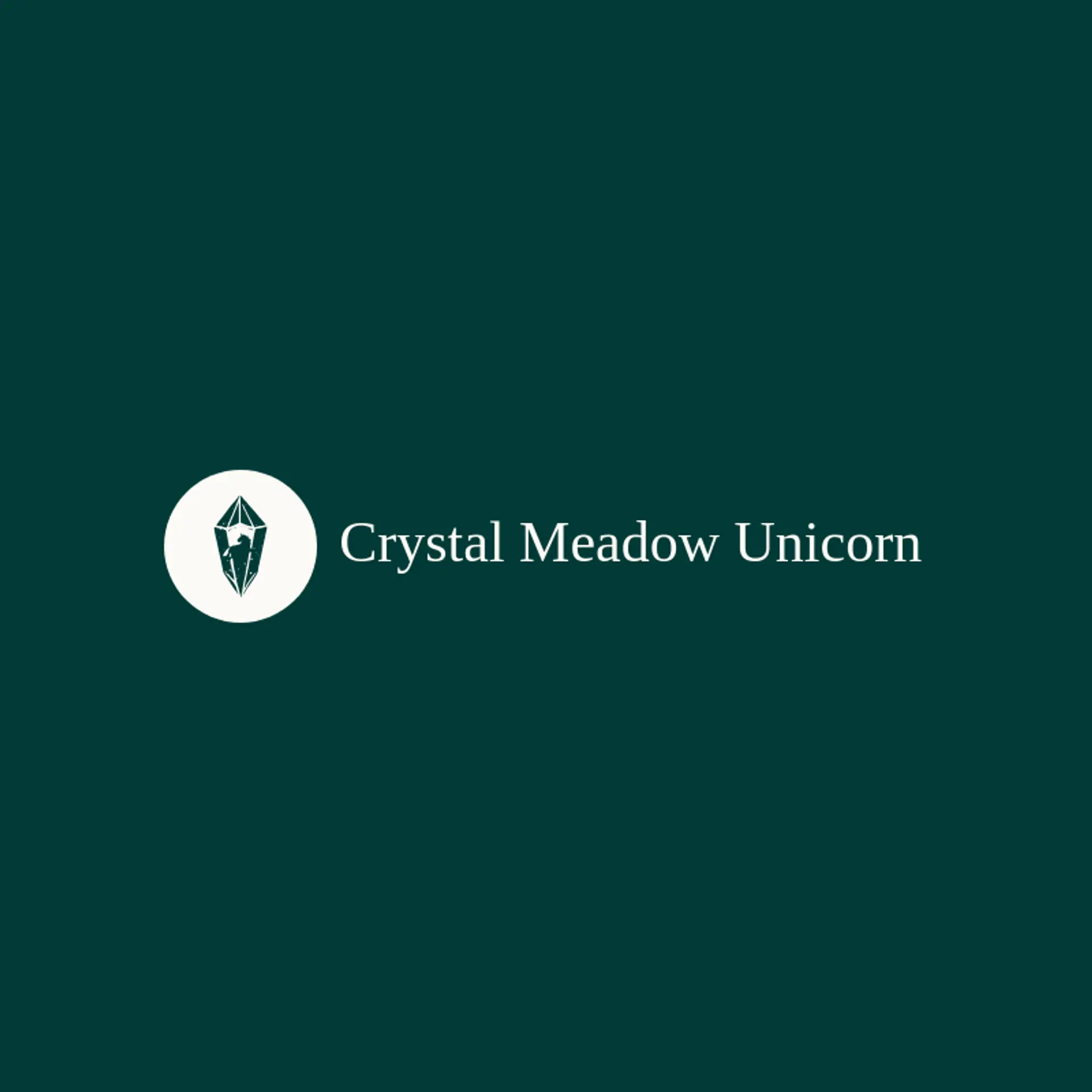 Crystal Meadow Unicorn logo for unicorn