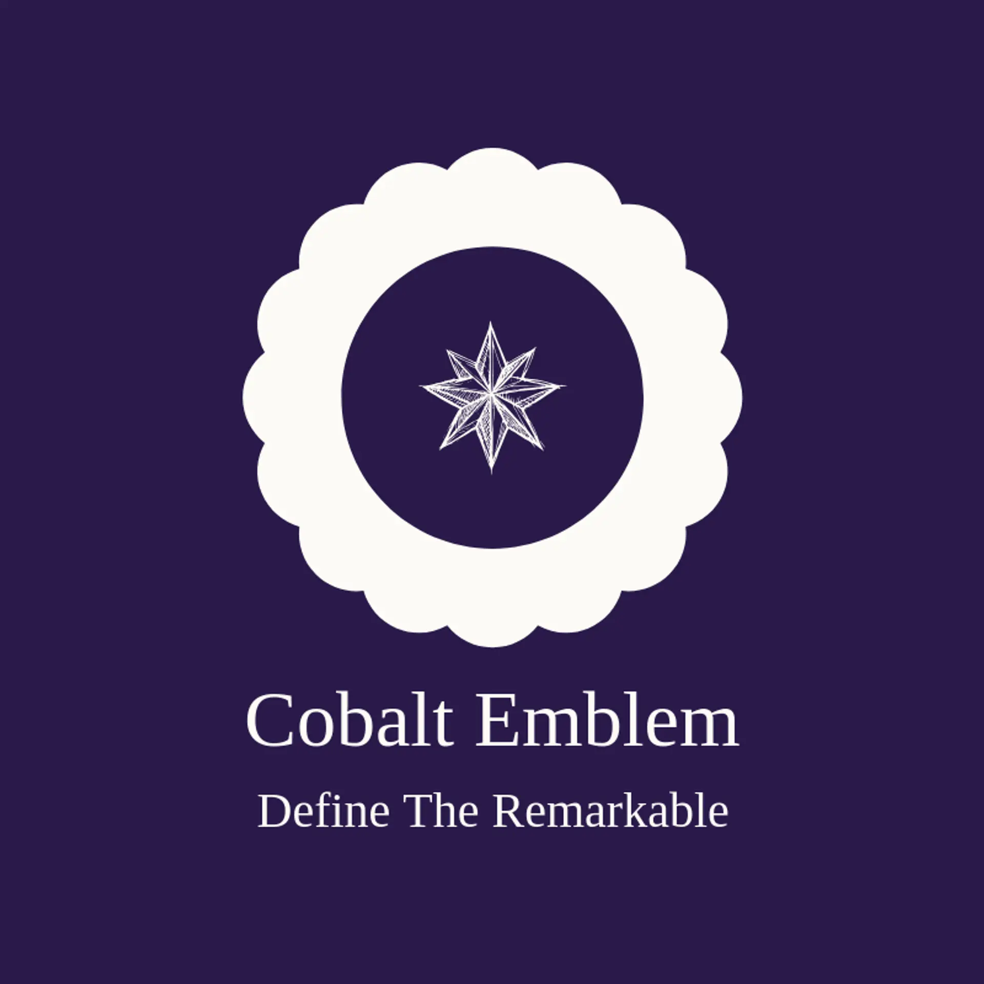 Cobalt Emblem logo for art deco