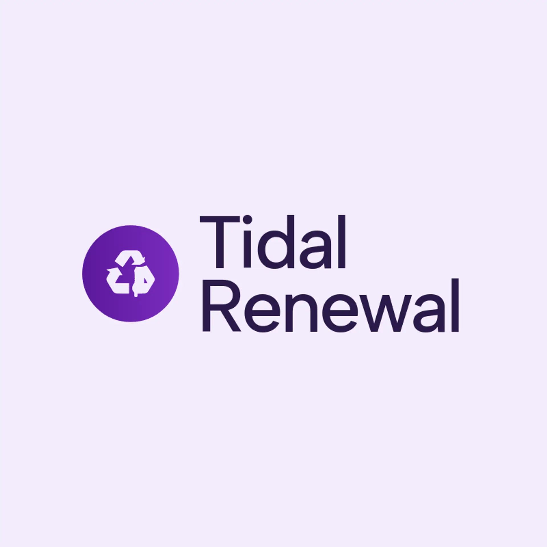 Tidal Renewal logo for recycling