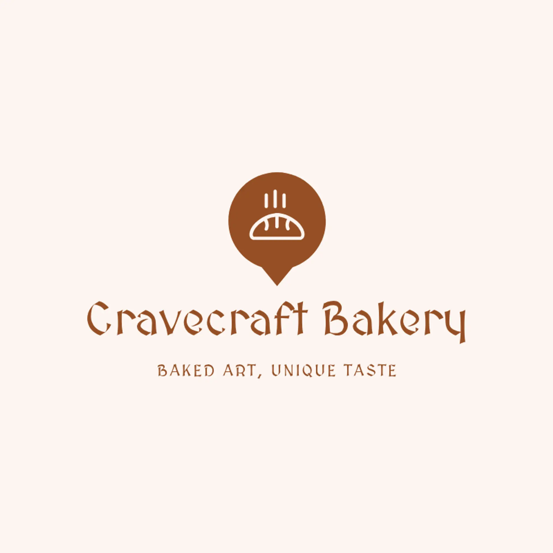 CraveCraft Bakery logo for unique bakery