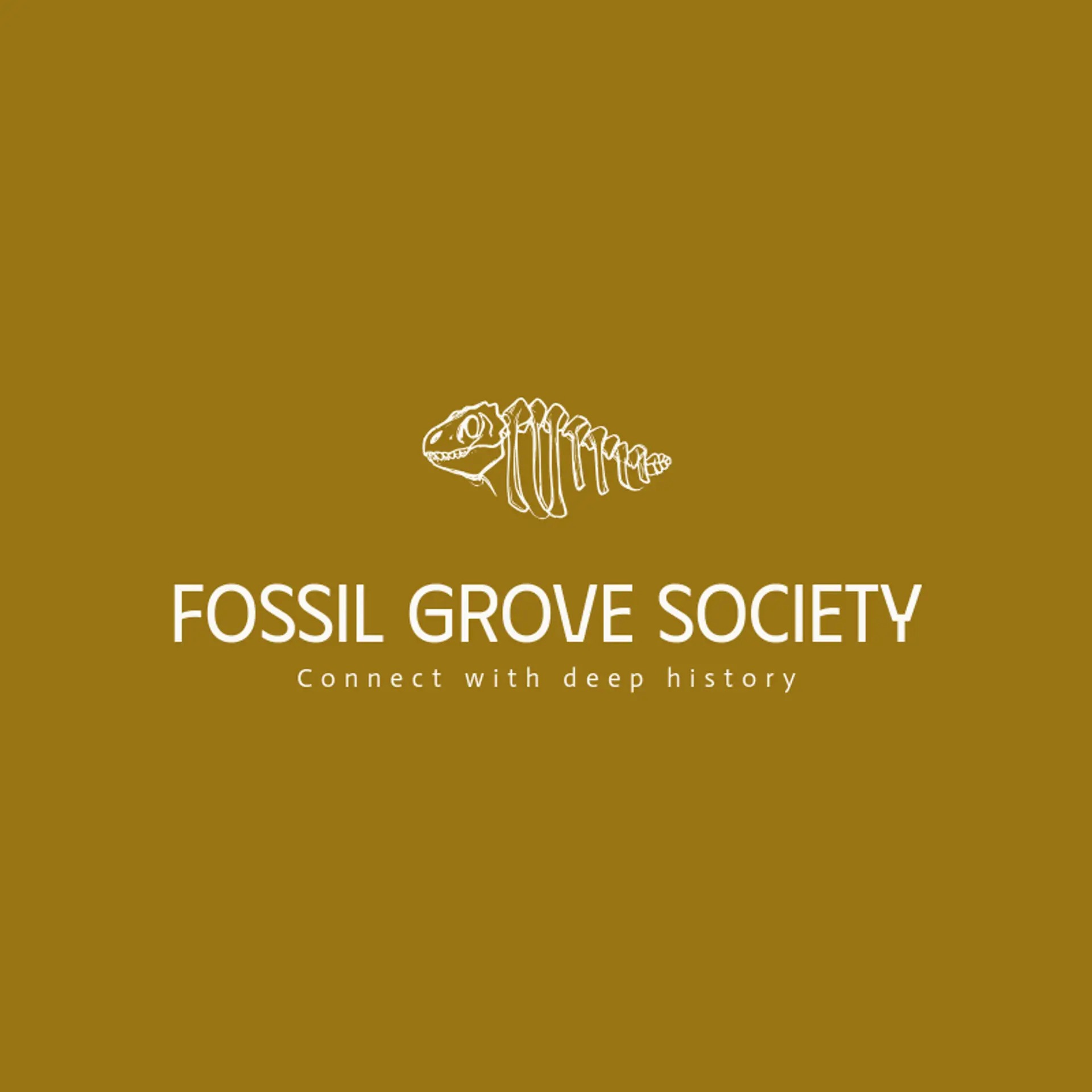 Fossil Grove Society logo for dinosaur