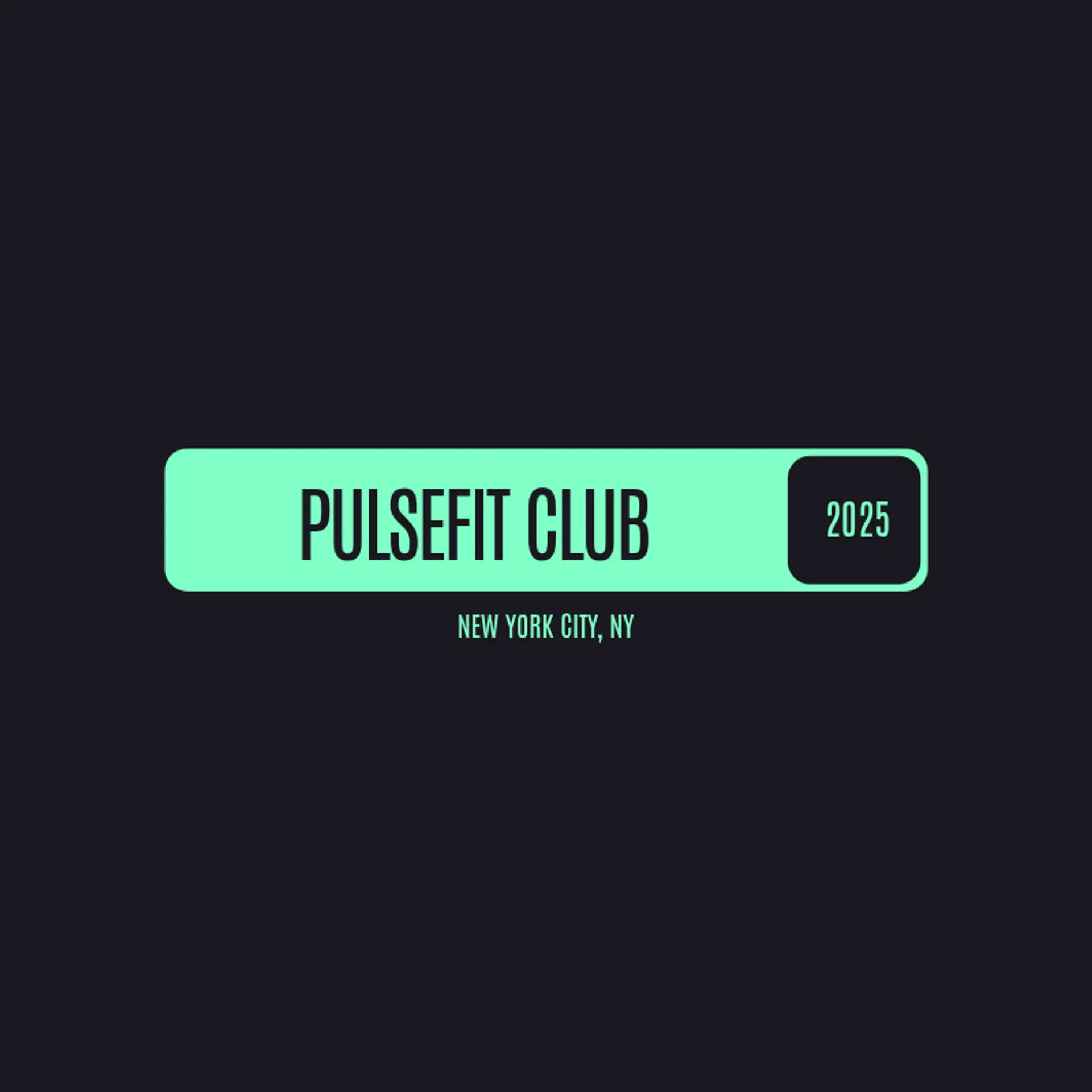 PulseFit Club logo for fitness club