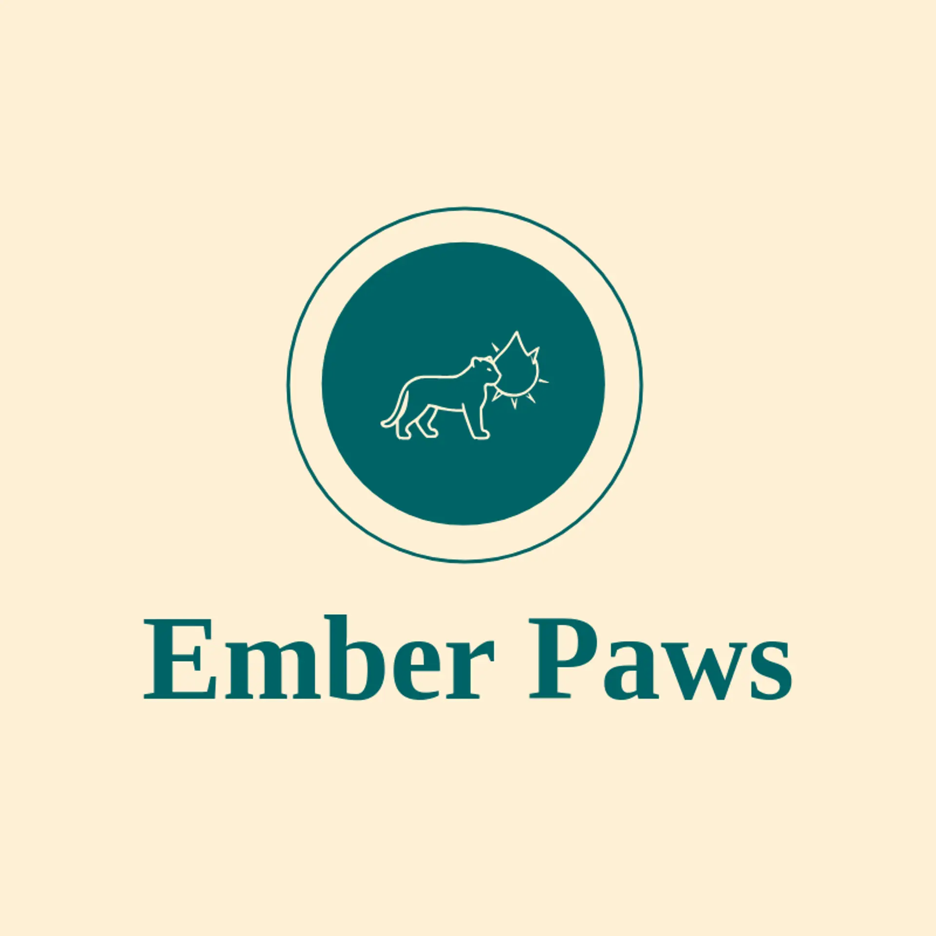 Ember Paws logo for leopard
