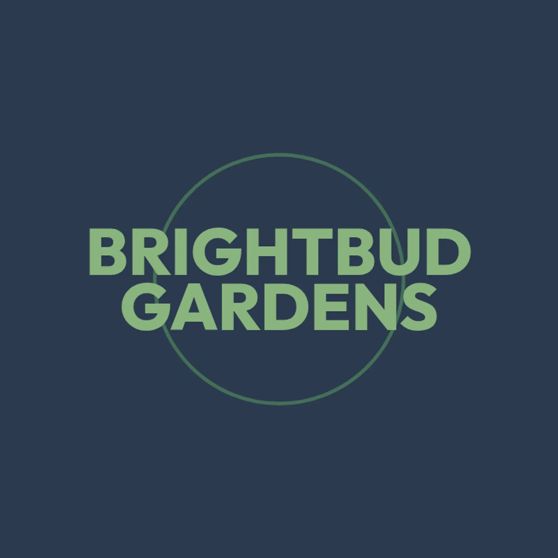BrightBud Gardens logo for cool landscaping