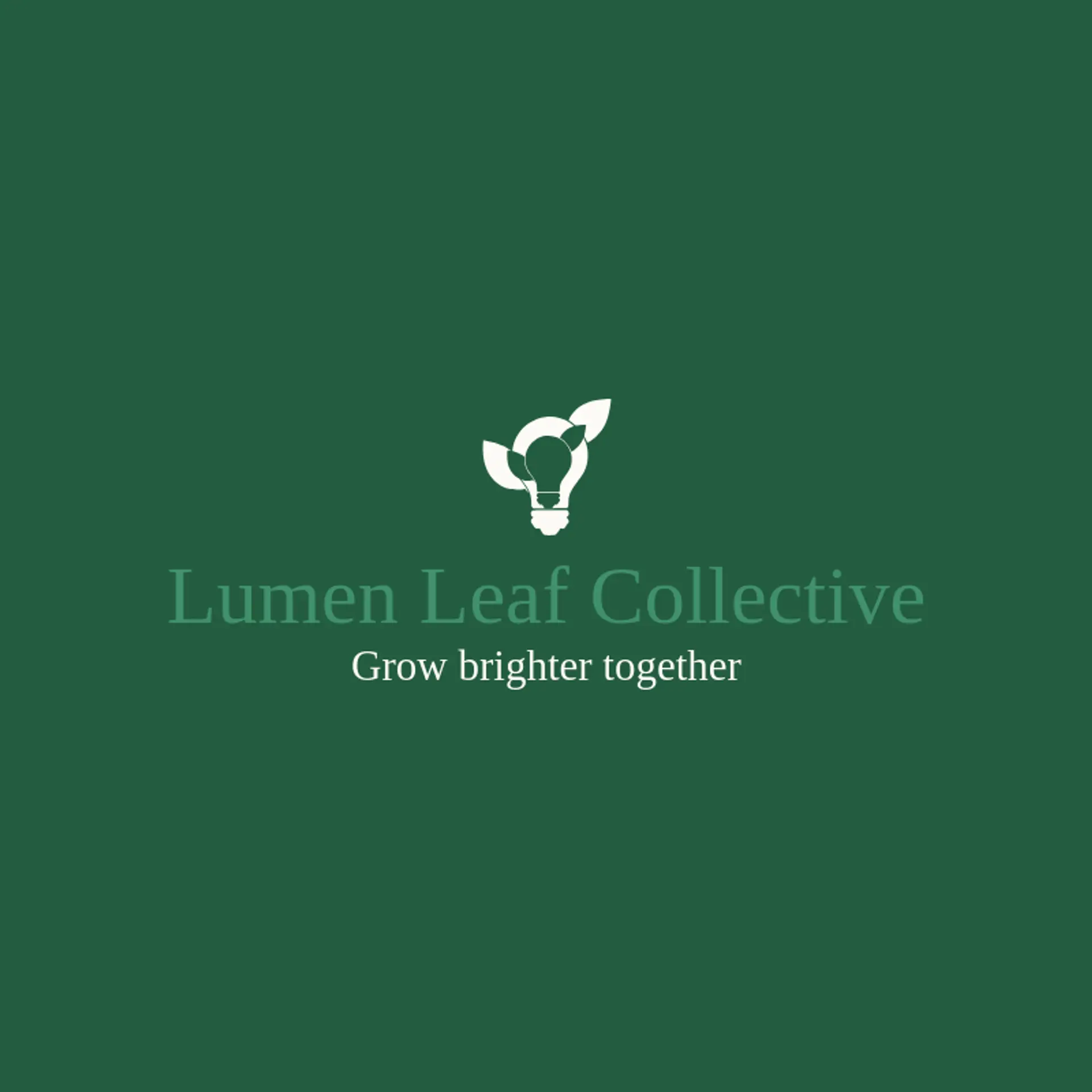 Lumen Leaf Collective logo for light bulb