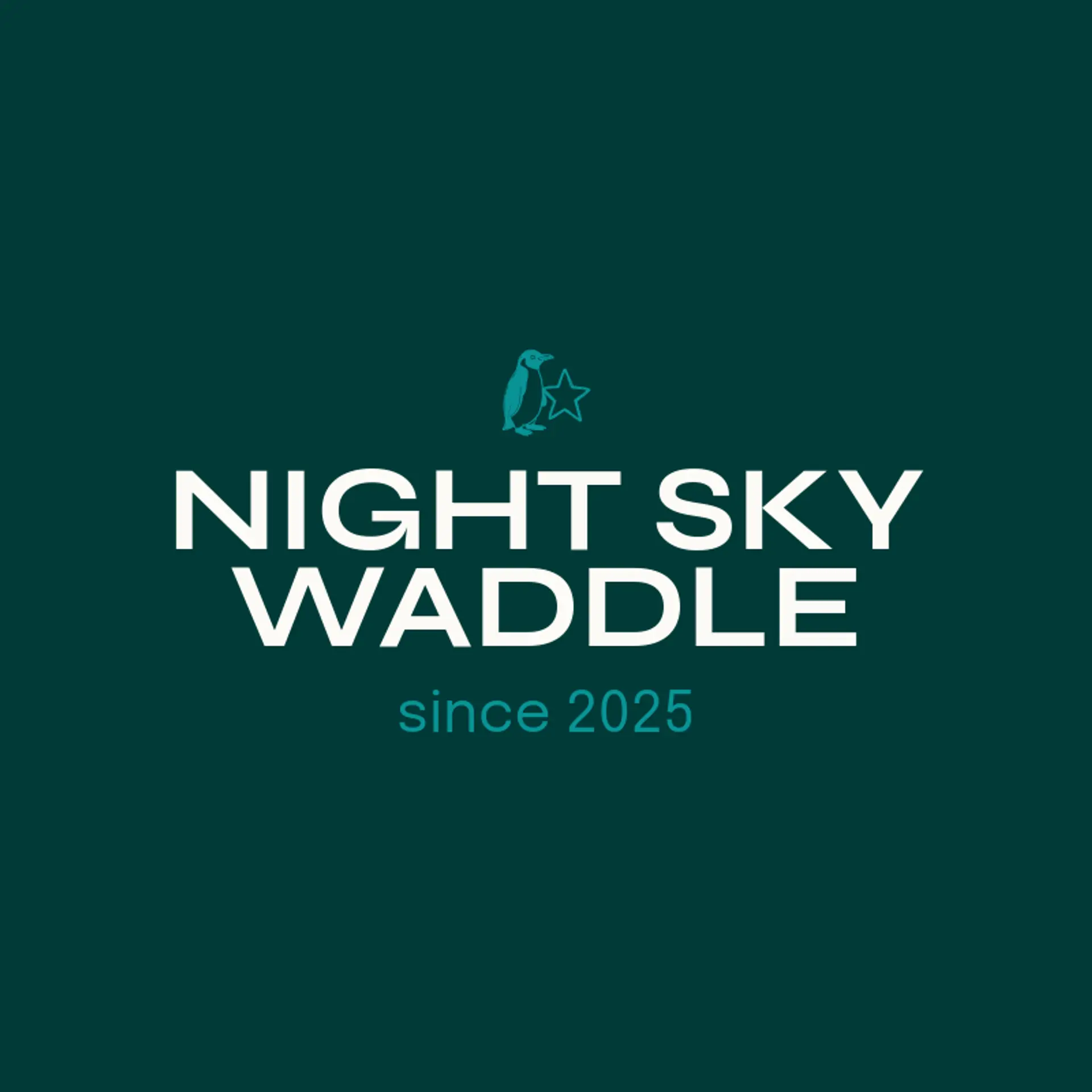 Night Sky Waddle logo for penguin