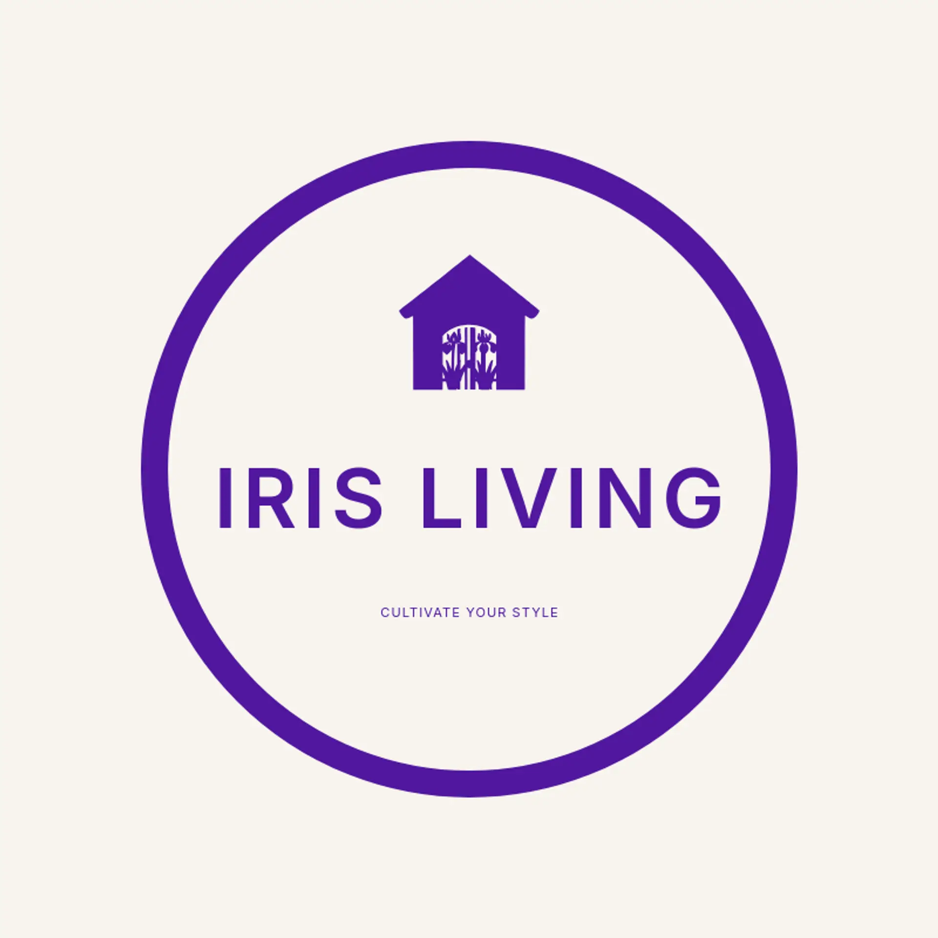 Iris Living logo for house