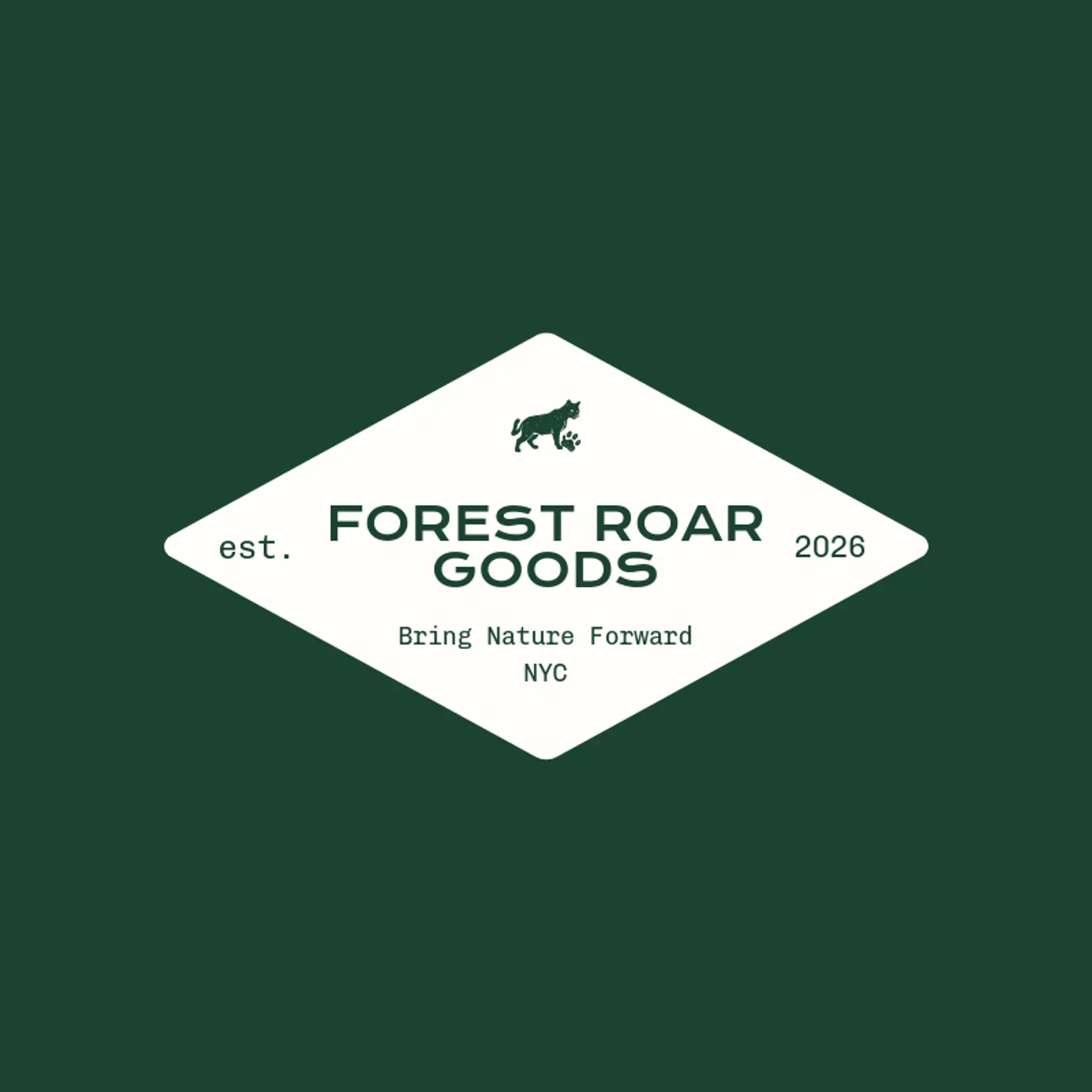 Forest Roar Goods logo for wildcat