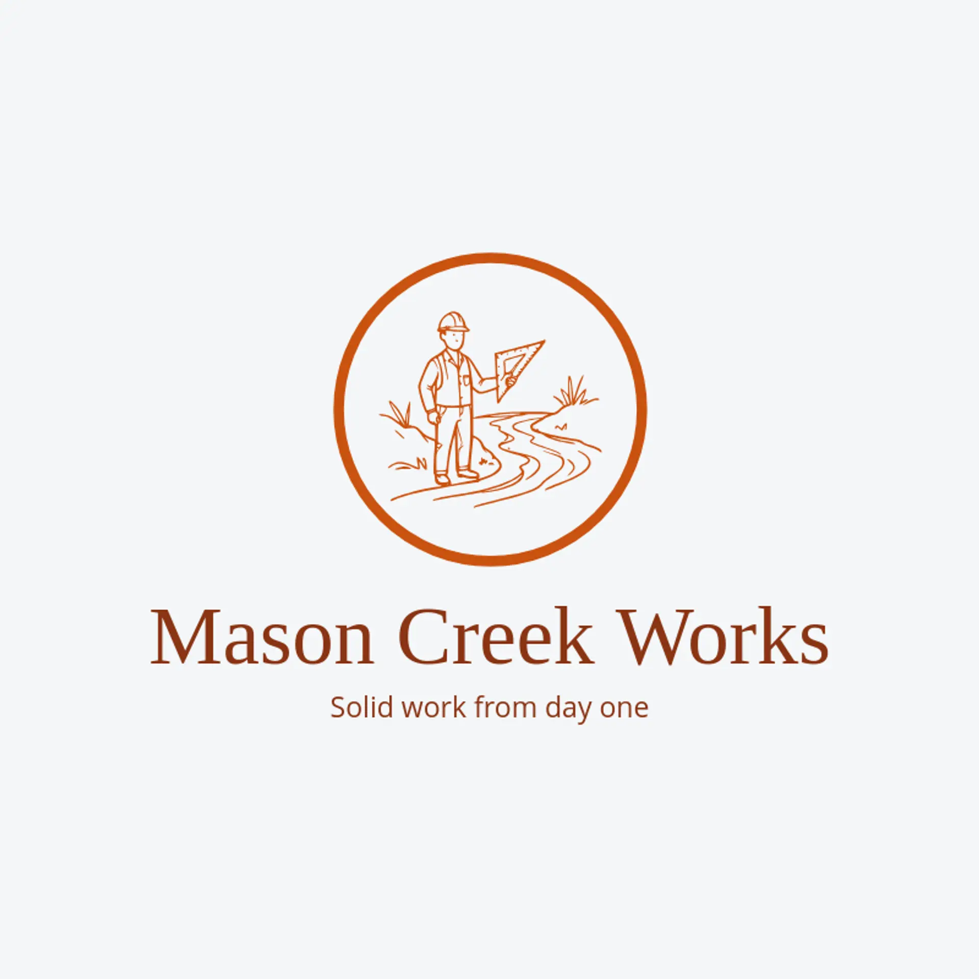 Mason Creek Works logo for general contractor