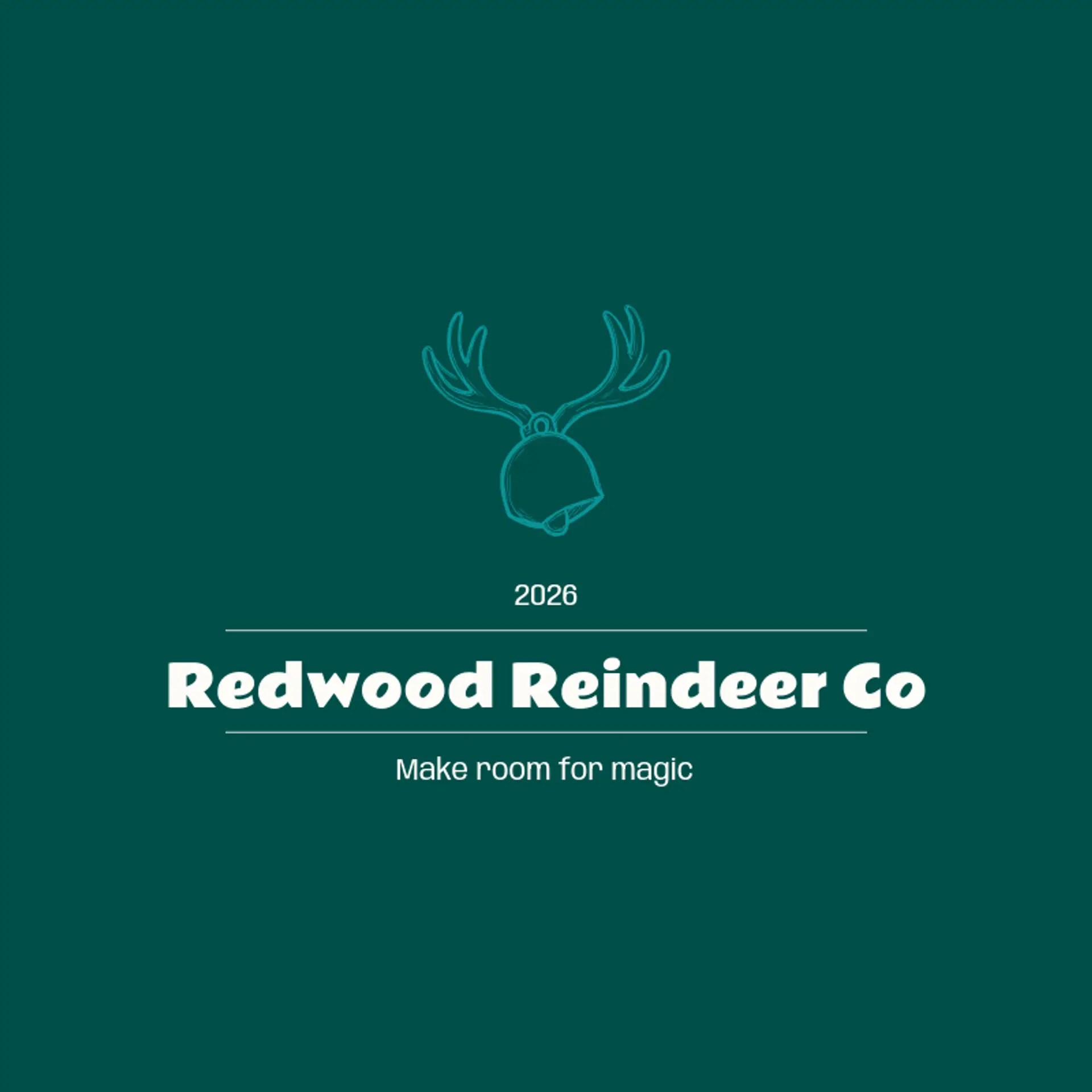 Redwood Reindeer Co logo for christmas