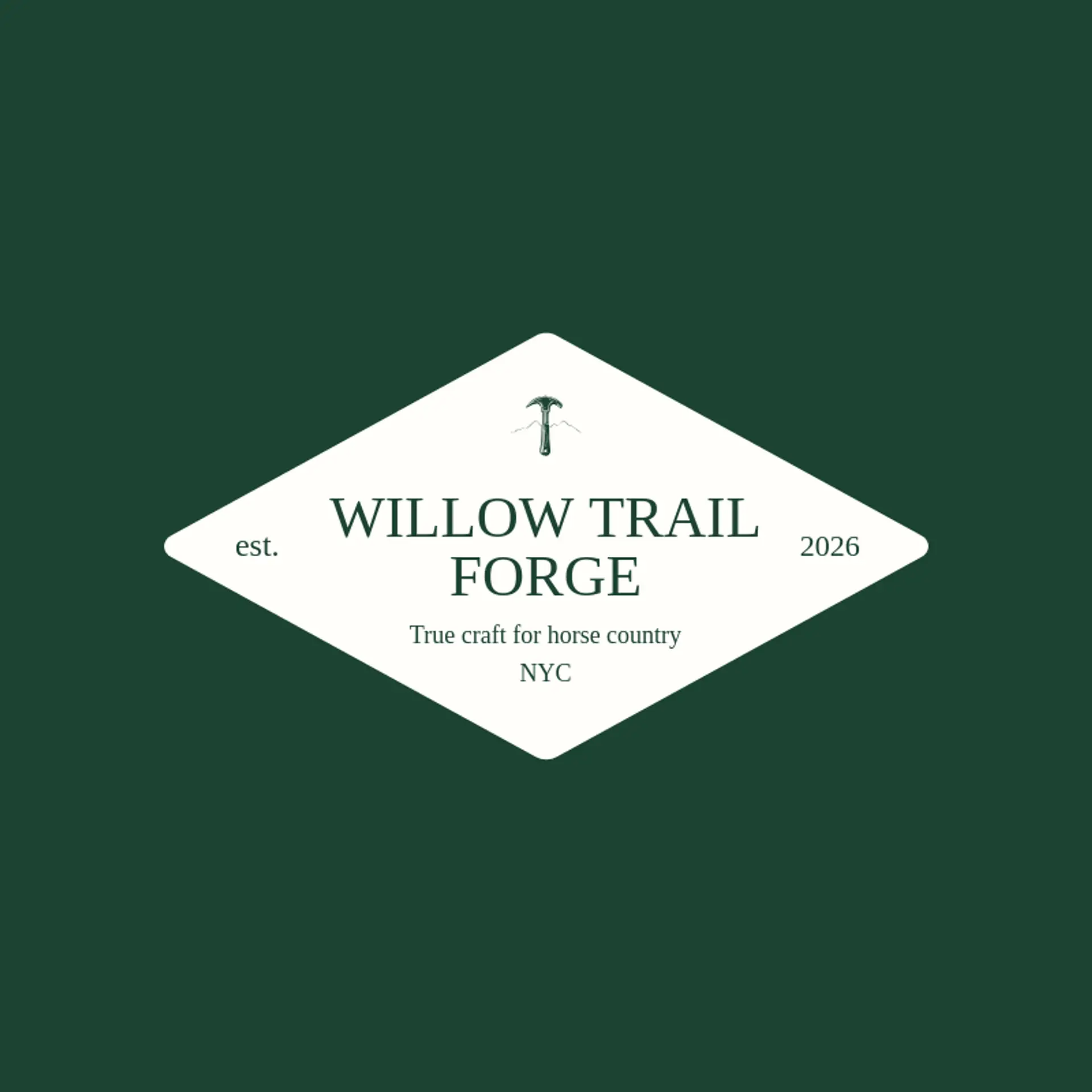 Willow Trail Forge logo for farrier