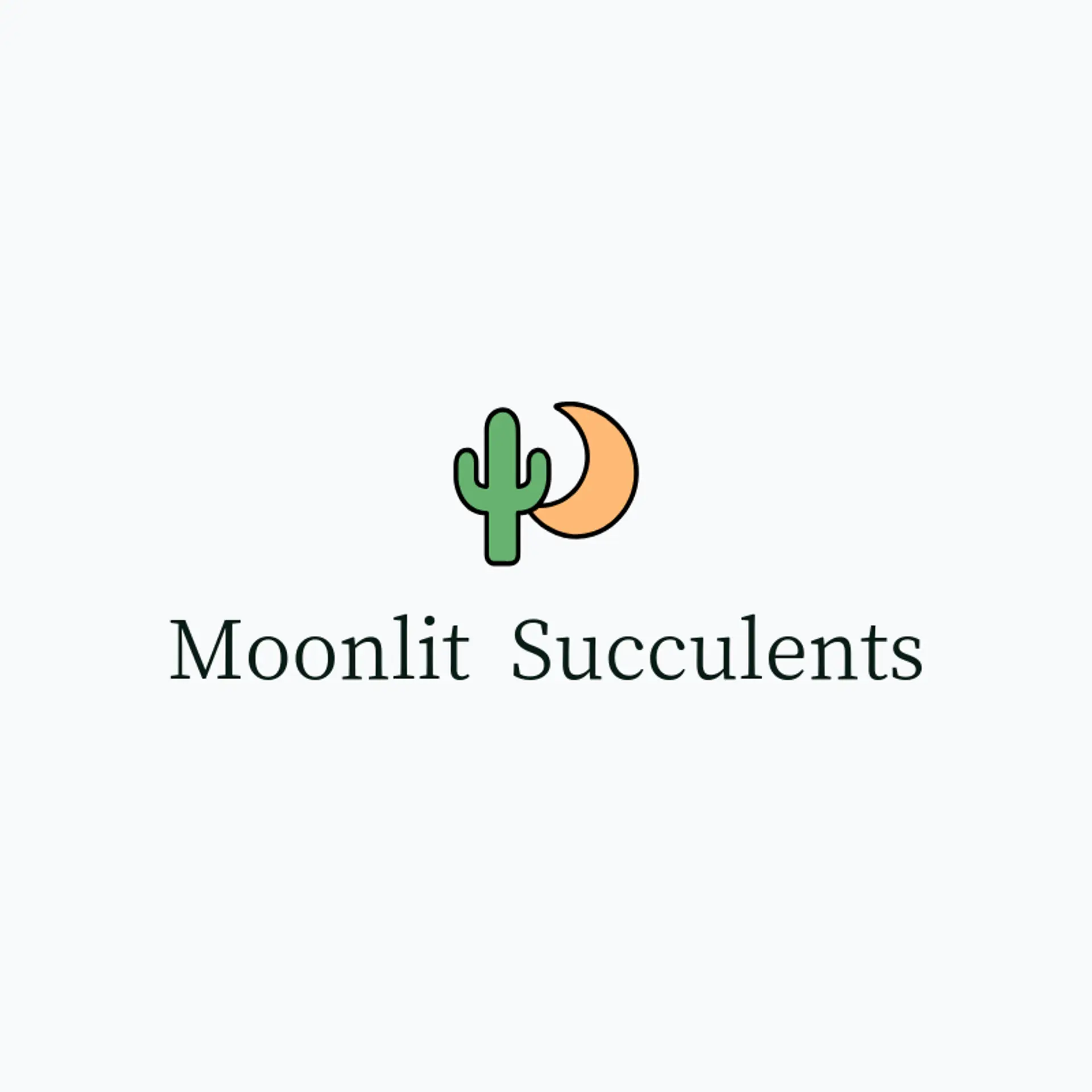 Moonlit Succulents logo for cactus