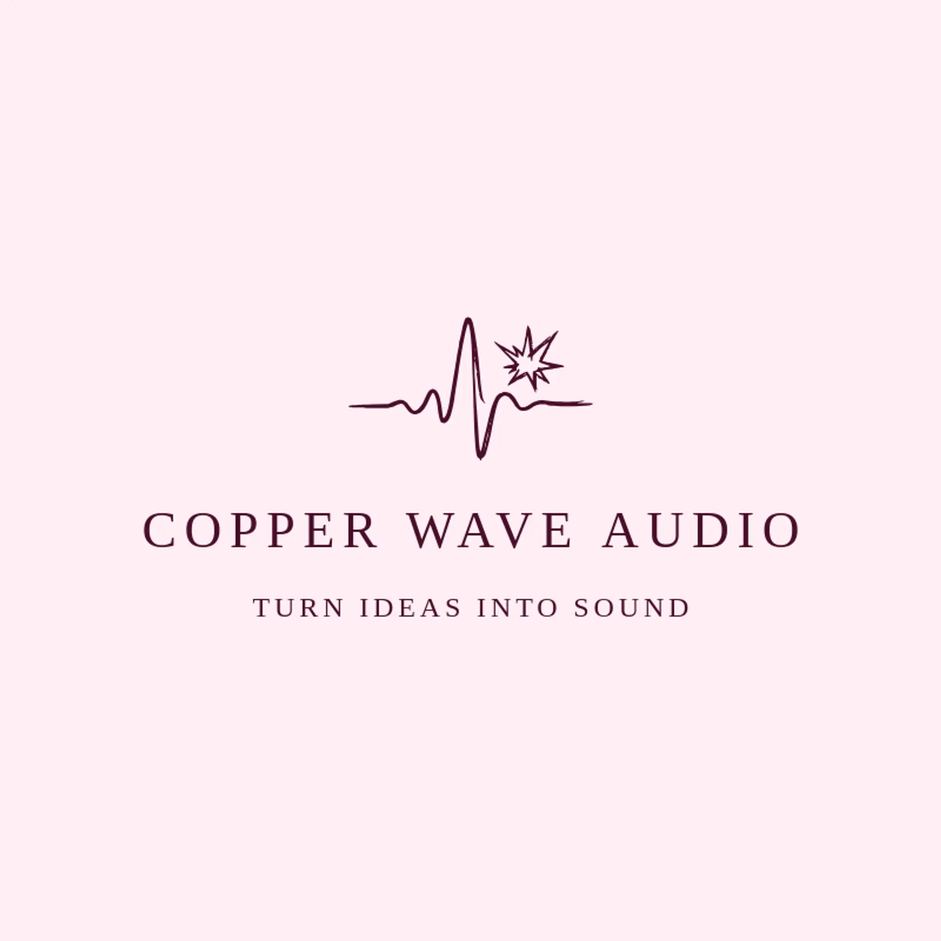 Copper Wave Audio logo for recording