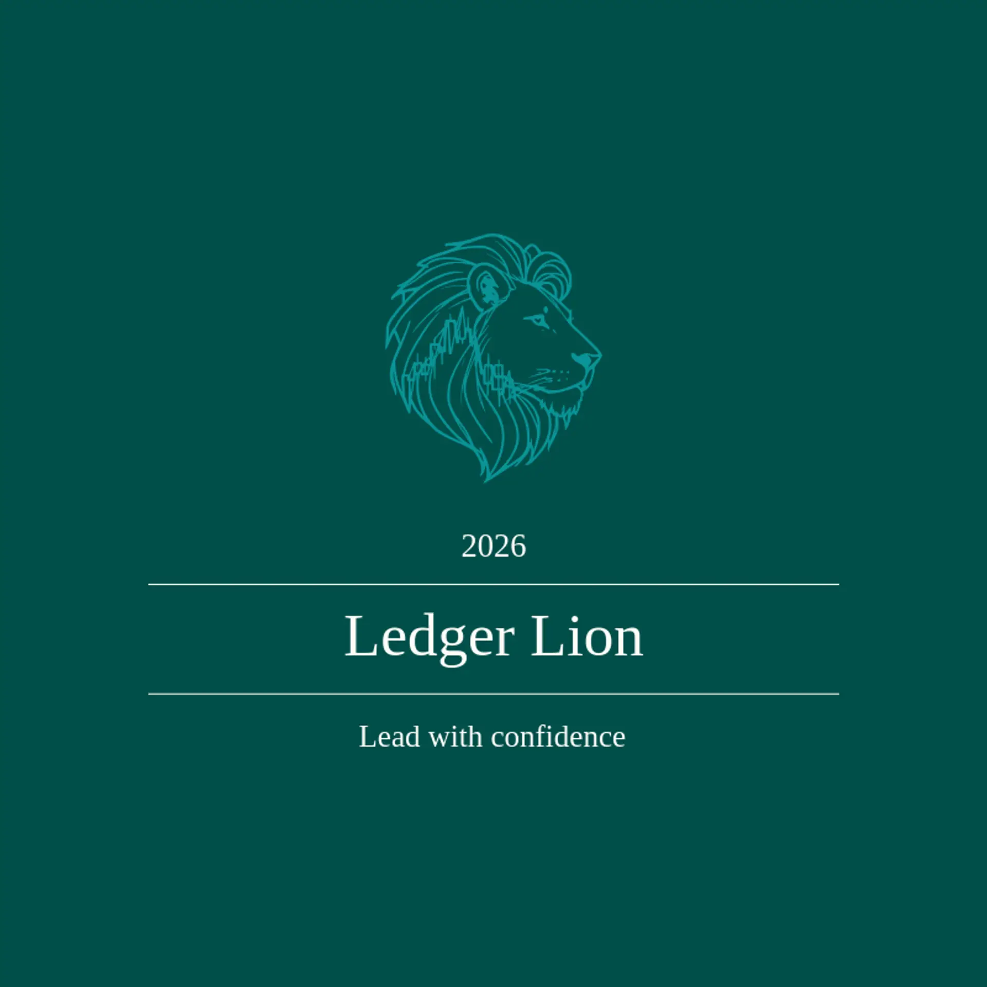 Ledger Lion logo for stock market