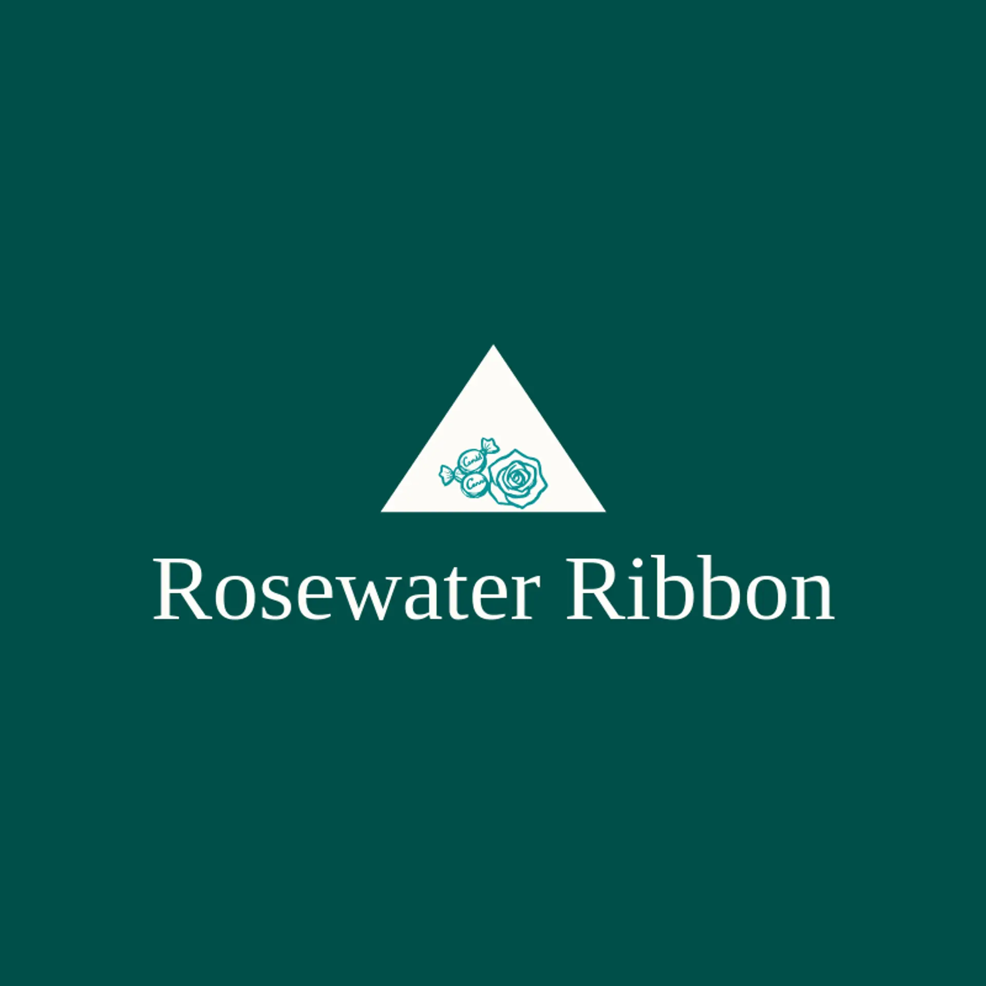 Rosewater Ribbon logo for sweets