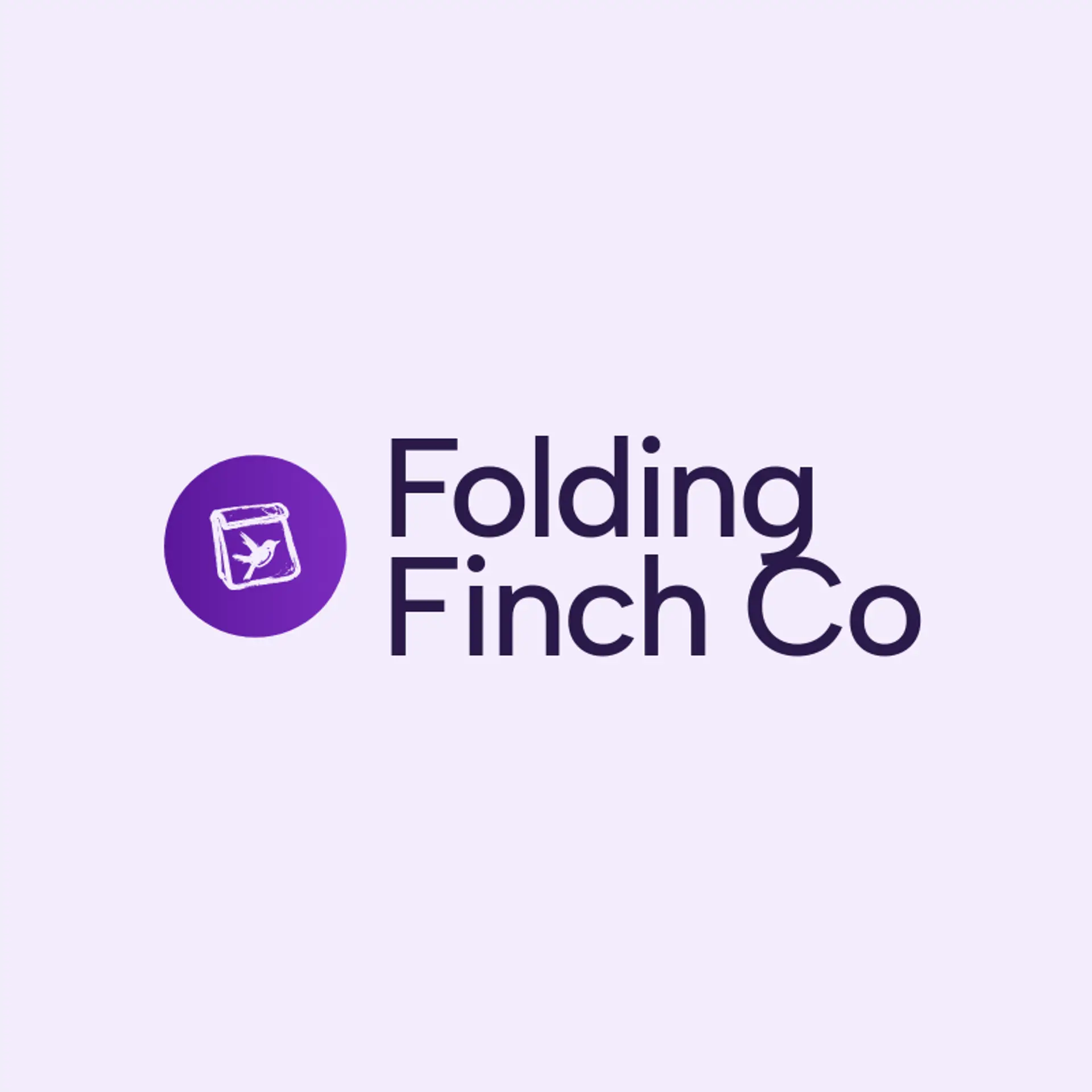 Folding Finch Co logo for bag
