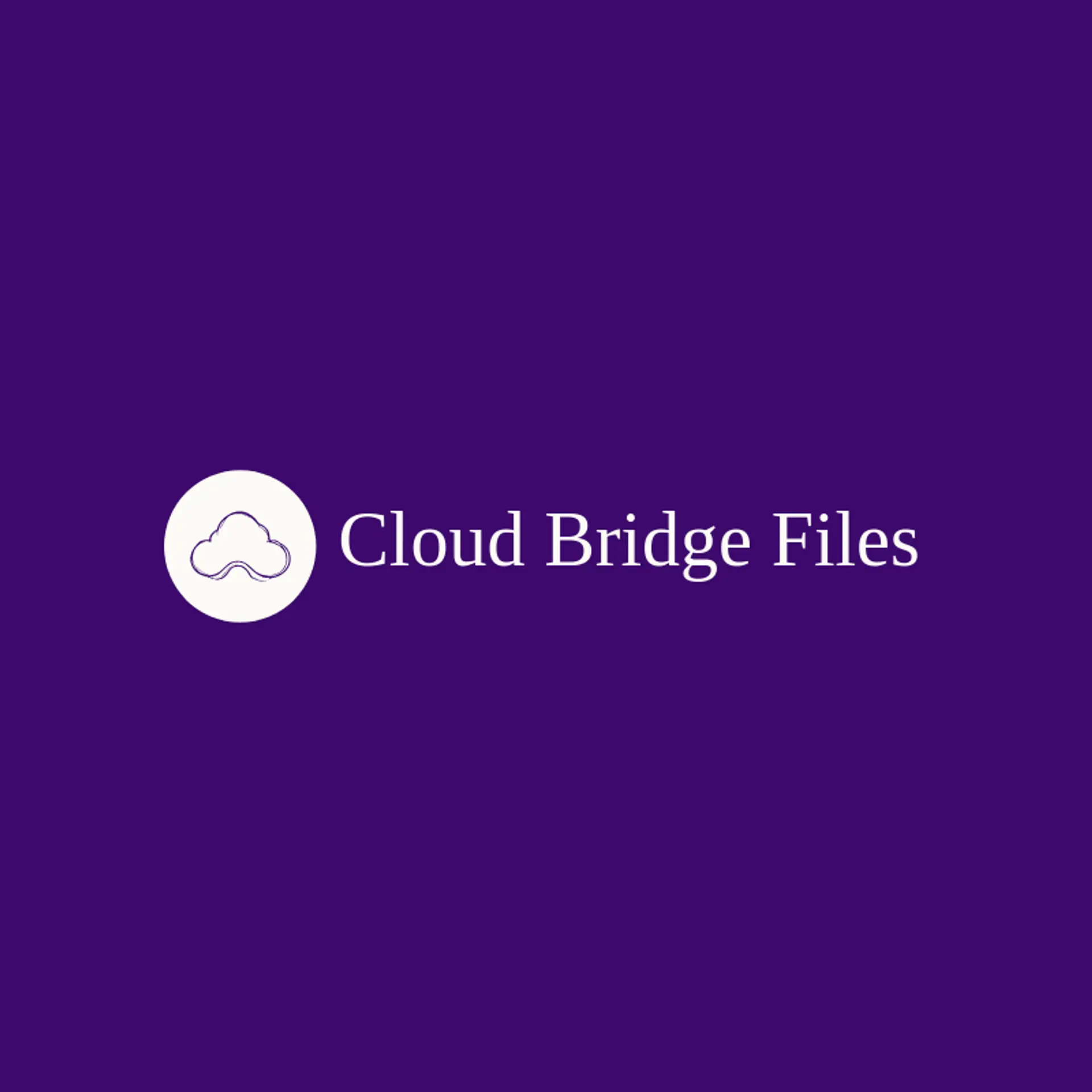 Cloud Bridge Files logo for cloud storage