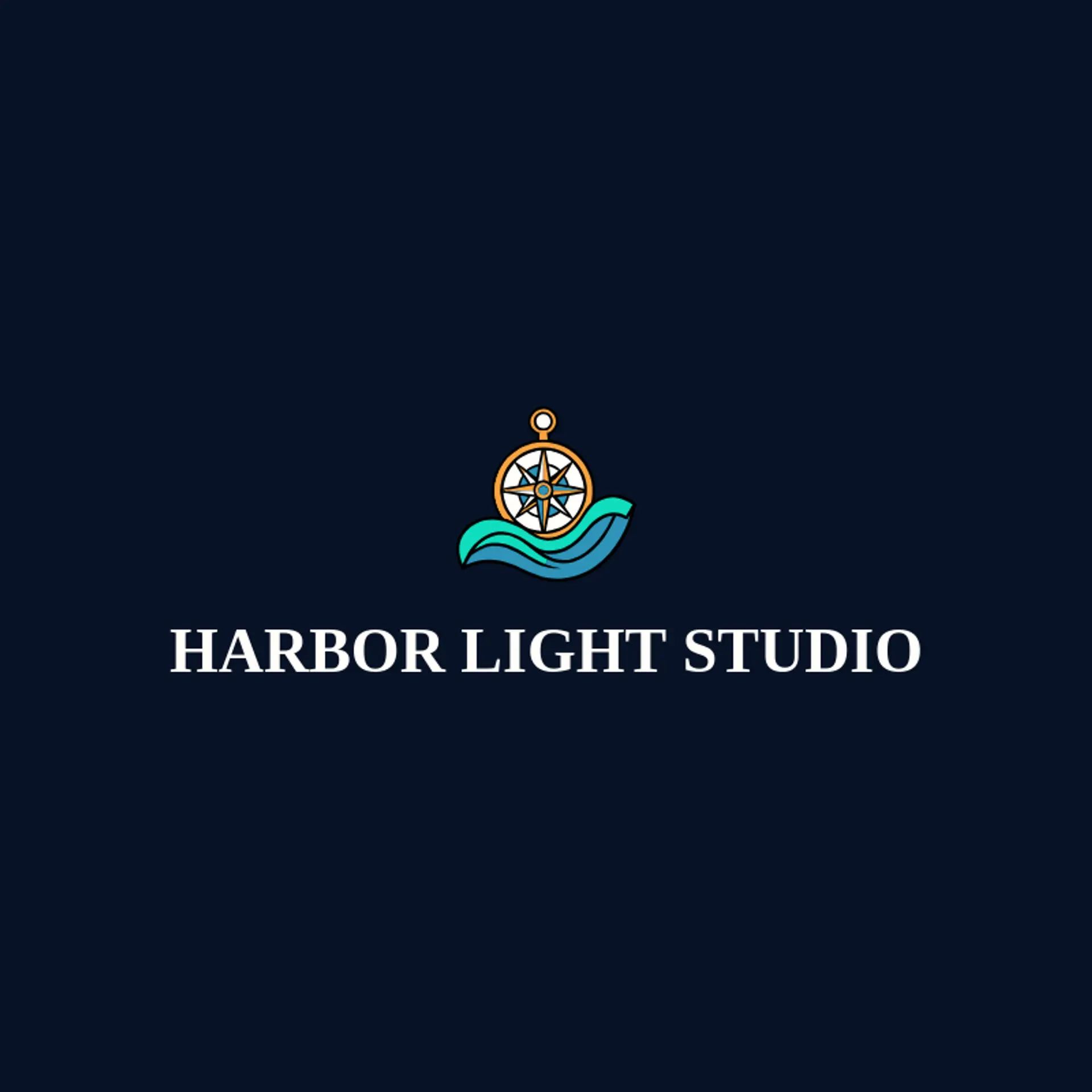 Harbor Light Studio logo for nautical