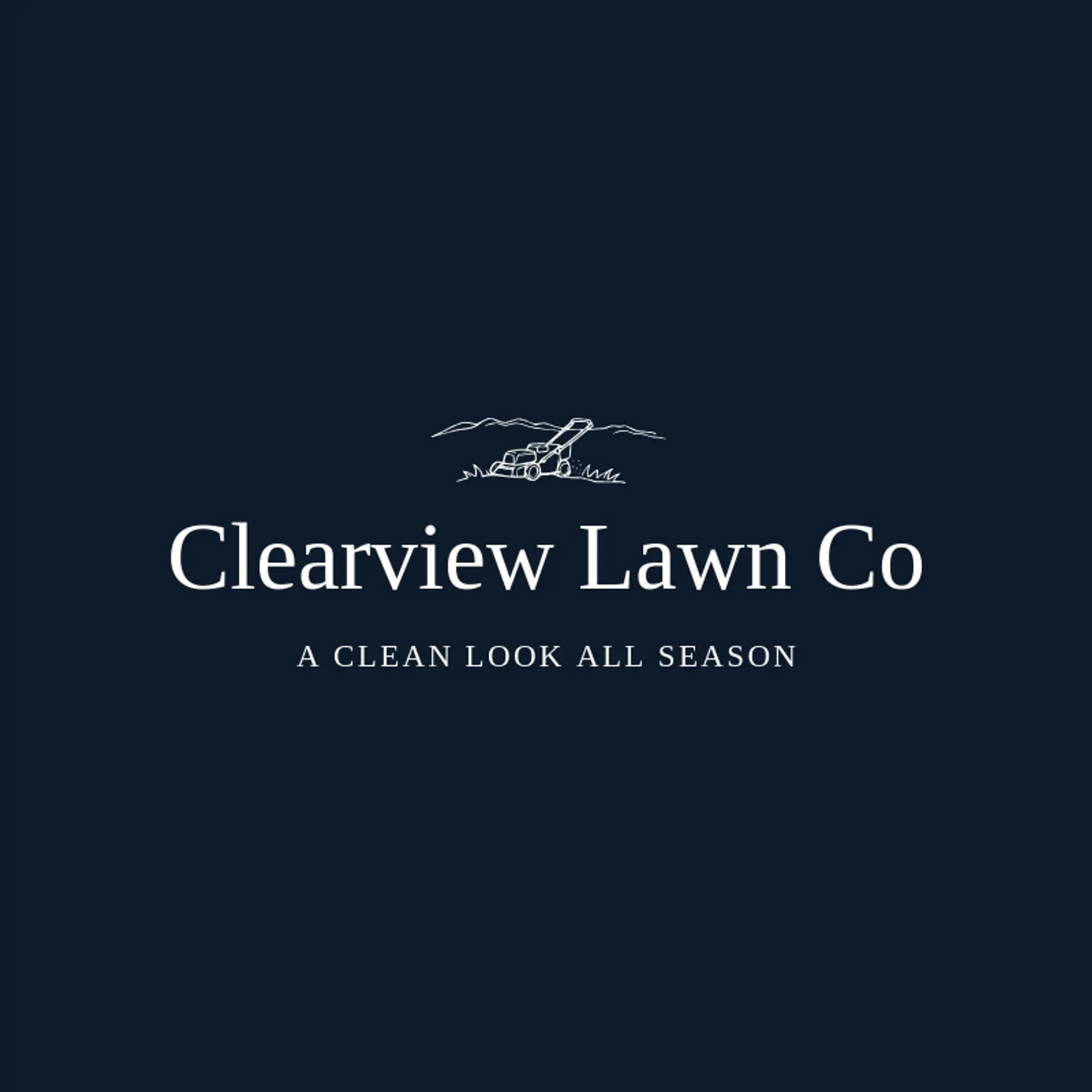 Clearview Lawn Co logo for lawn mowing