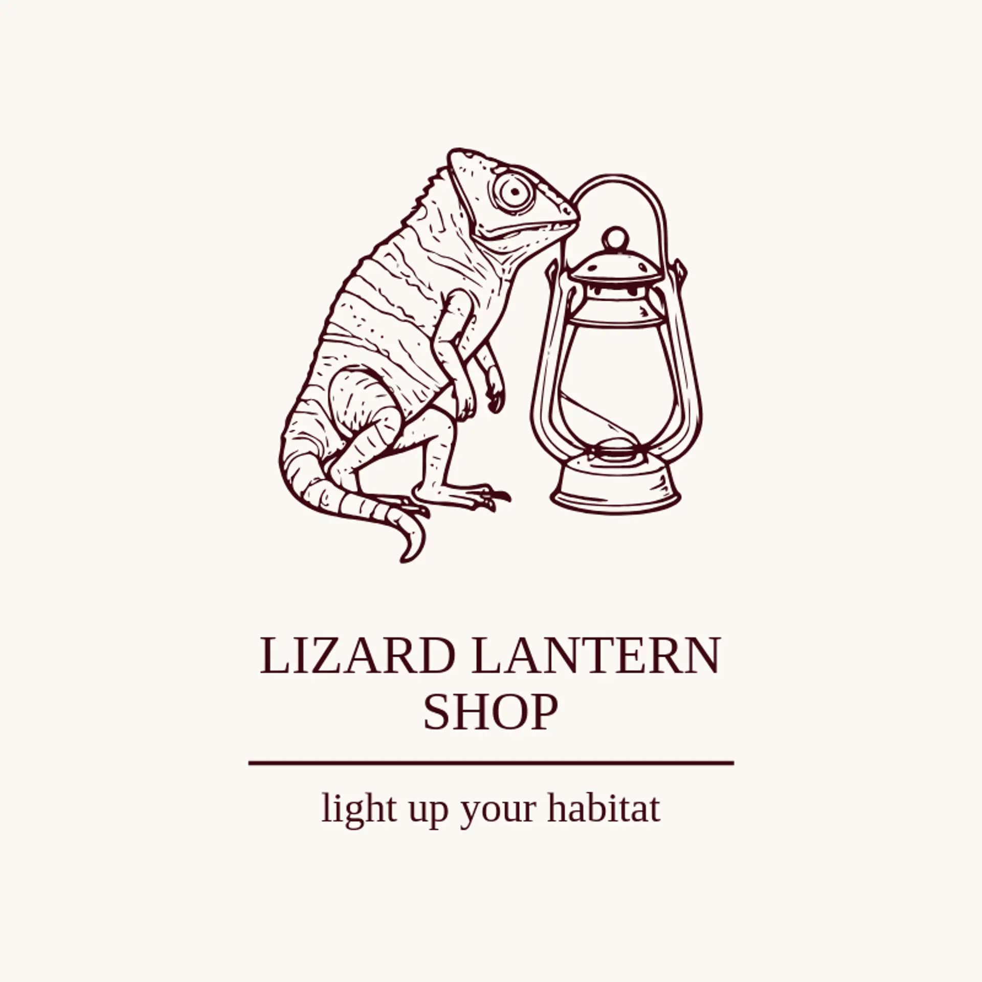 Lizard Lantern Shop logo for chameleon
