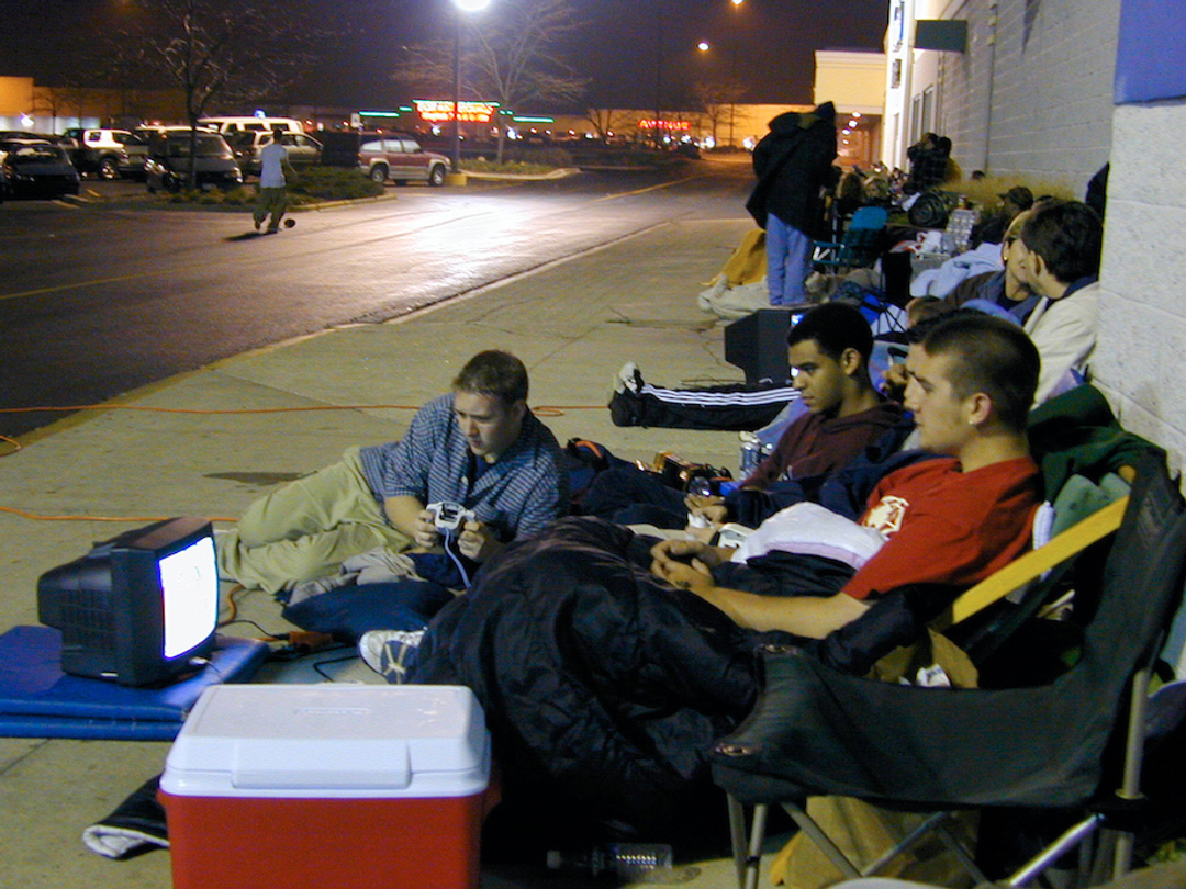 People camping outside Best Buy to purchase the PS2 on its launch day | Source