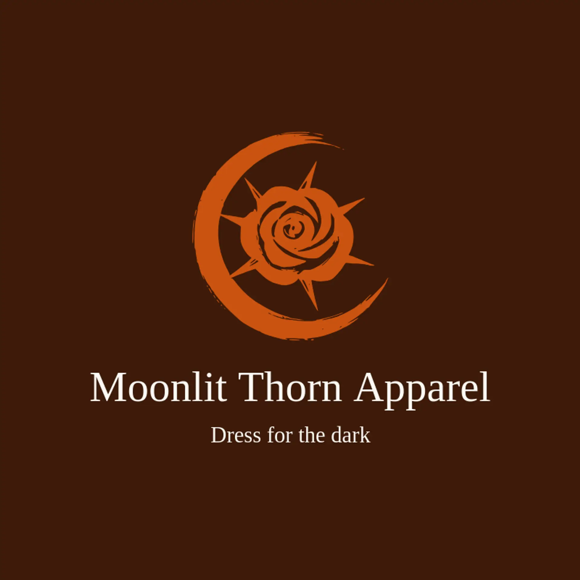 Moonlit Thorn Apparel logo for gothic