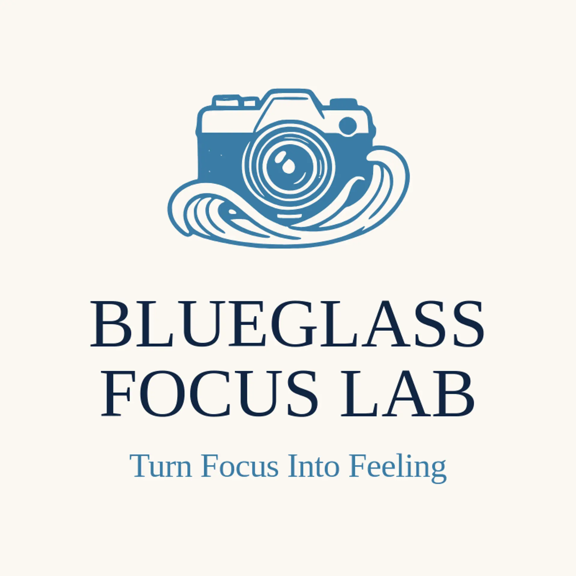 Blueglass Focus Lab logo for lens