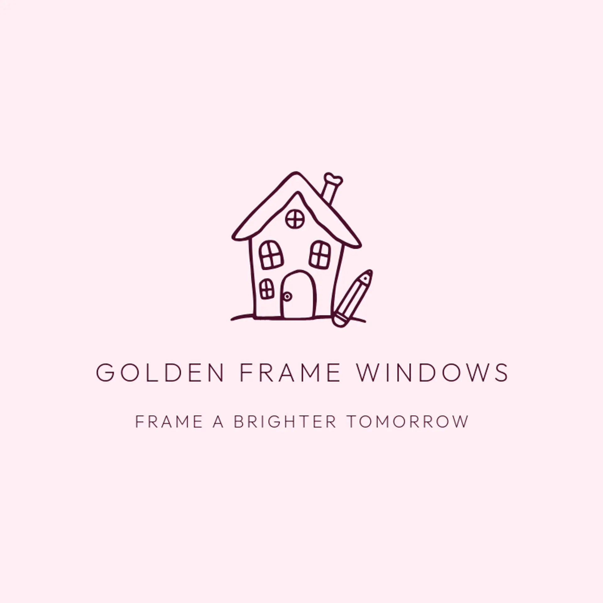 Golden Frame Windows logo for window