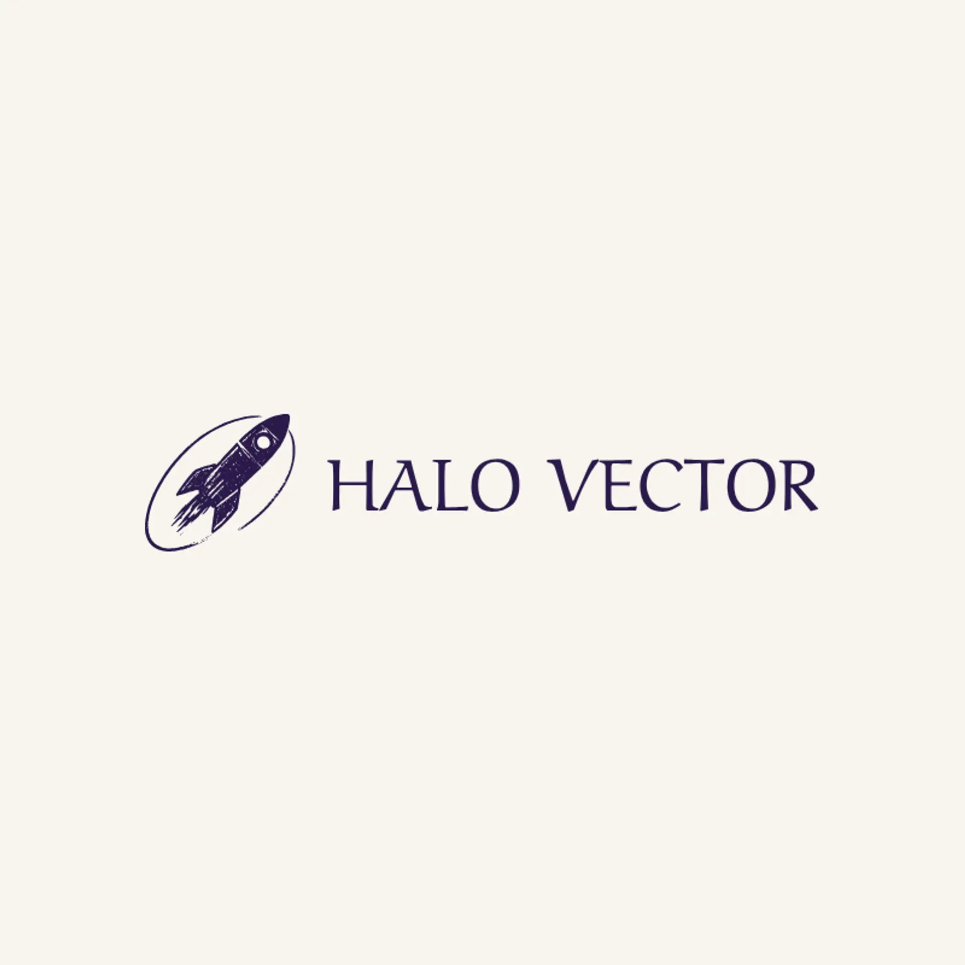 Halo Vector logo for rocket