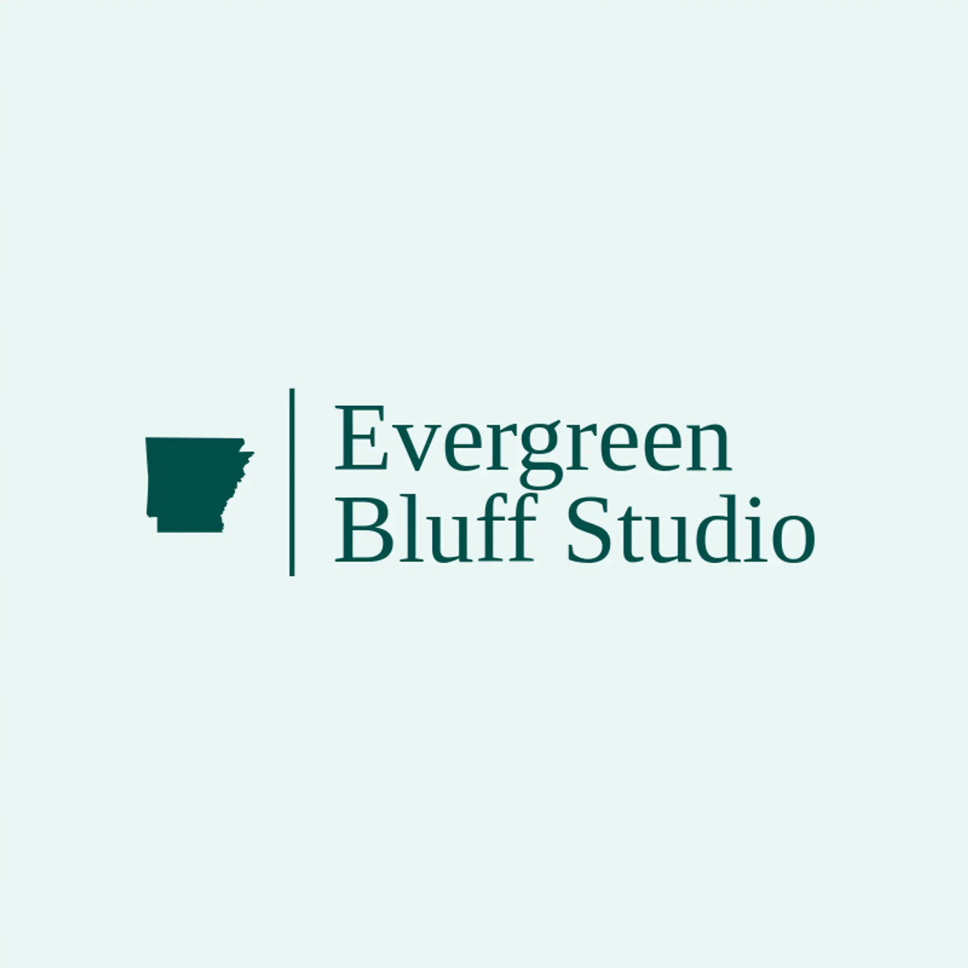 Evergreen Bluff Studio logo for arkansas